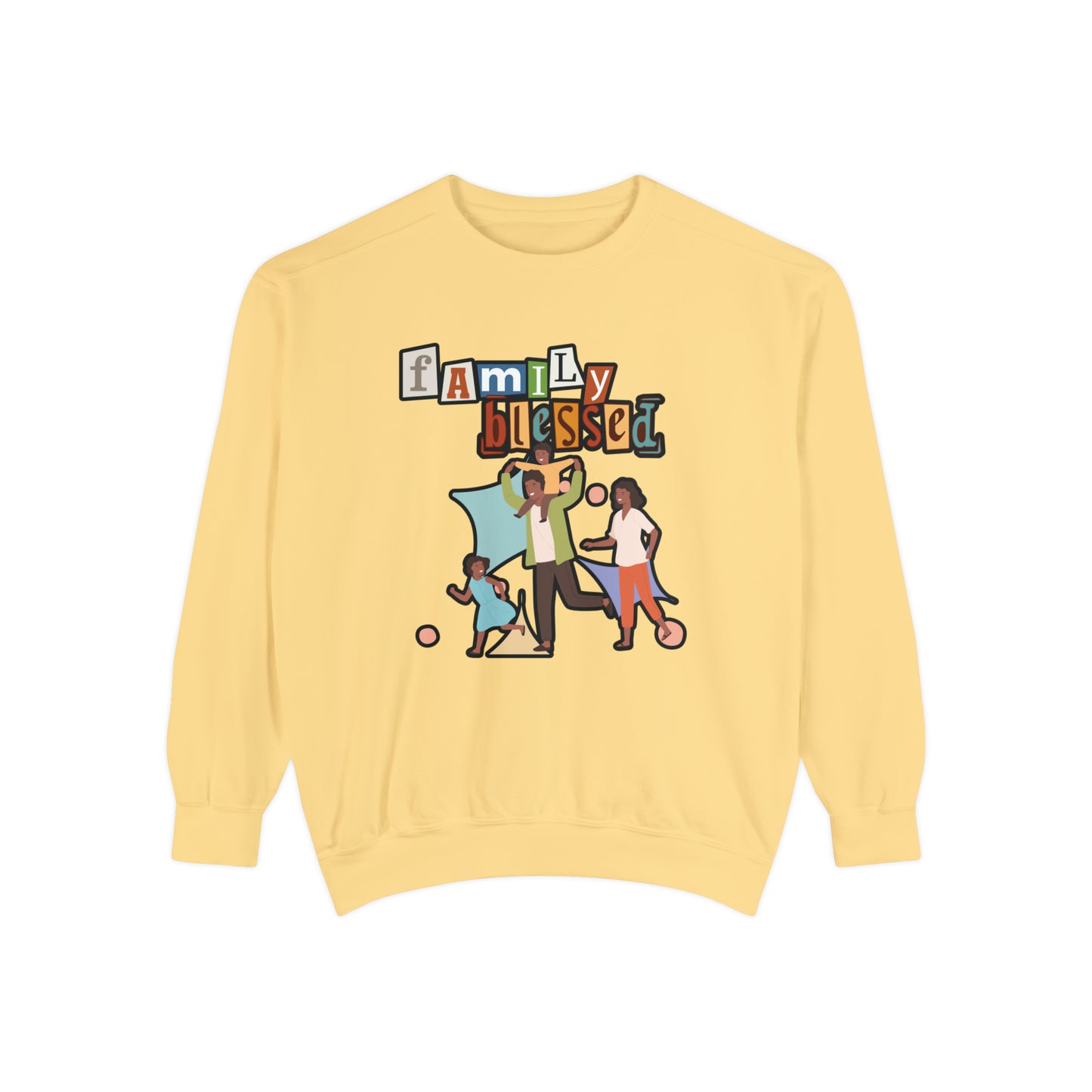 Celebrate Family Unity: Blessed Family Unisex Garment-Dyed Sweatshirt