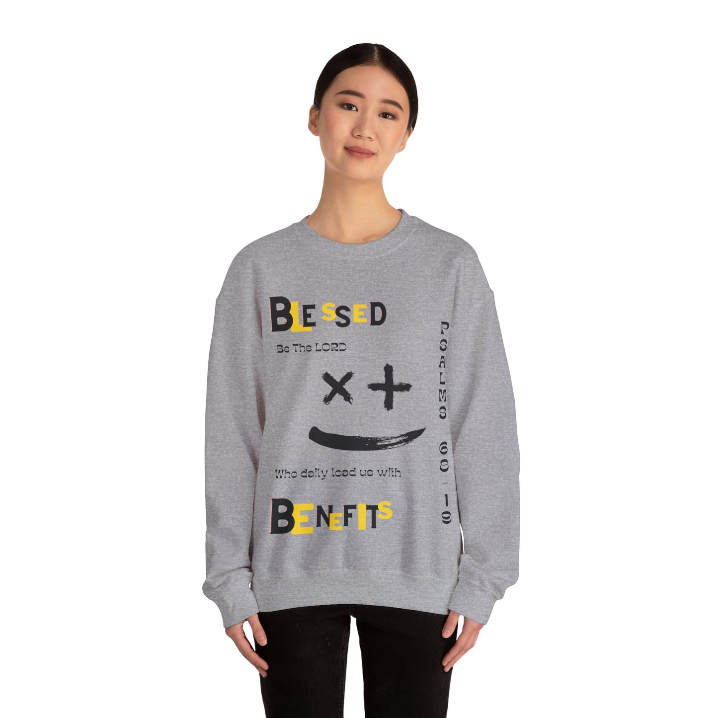 Psalms 68:19 Unisex Heavy Blend™ Crewneck Sweatshirt
