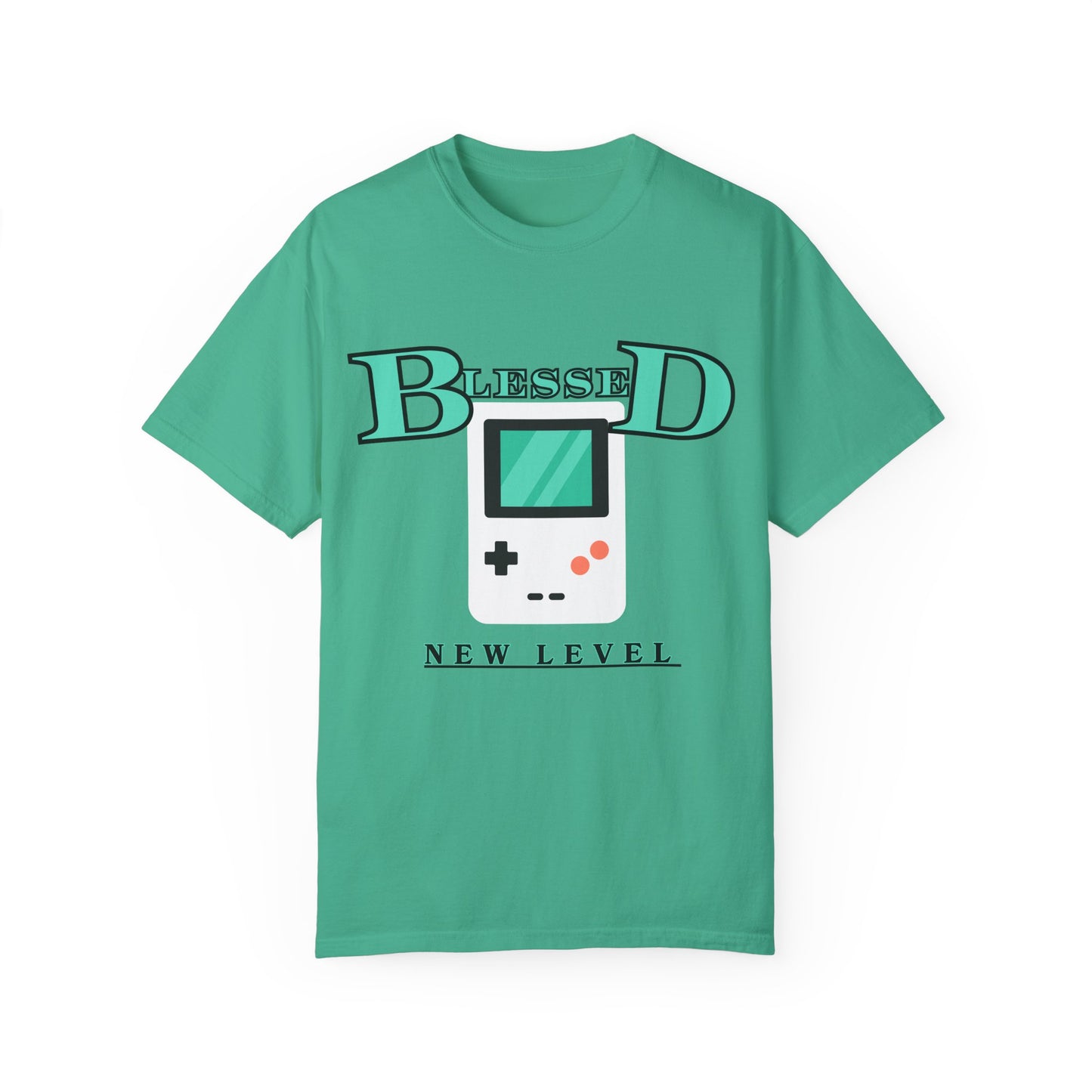 Blessed New Level Gameboy T-Shirt | Comfort Colors 1717 – Christian Graphic Tee