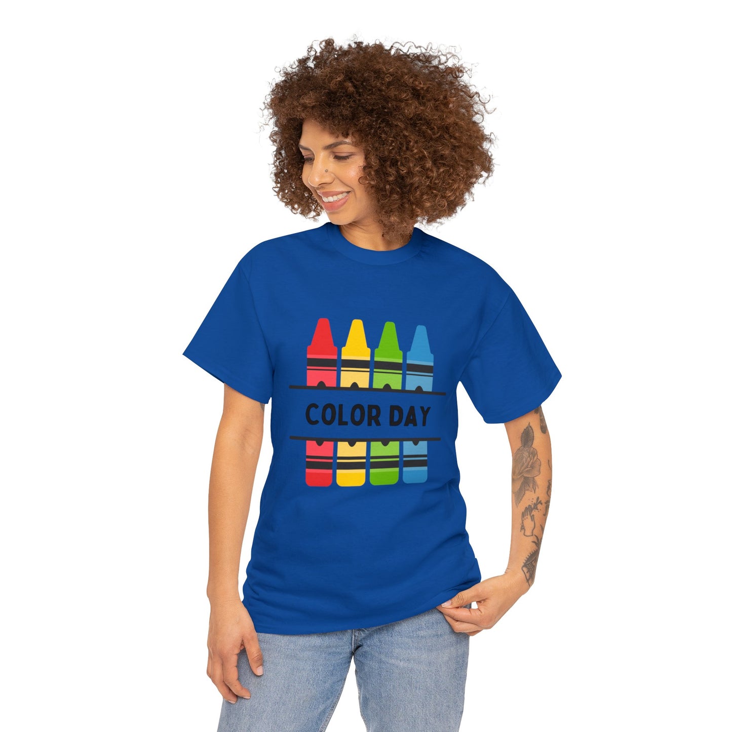 Color Day Unisex Heavy Cotton Tee Inspire Learning and Fun for Teachers and Children