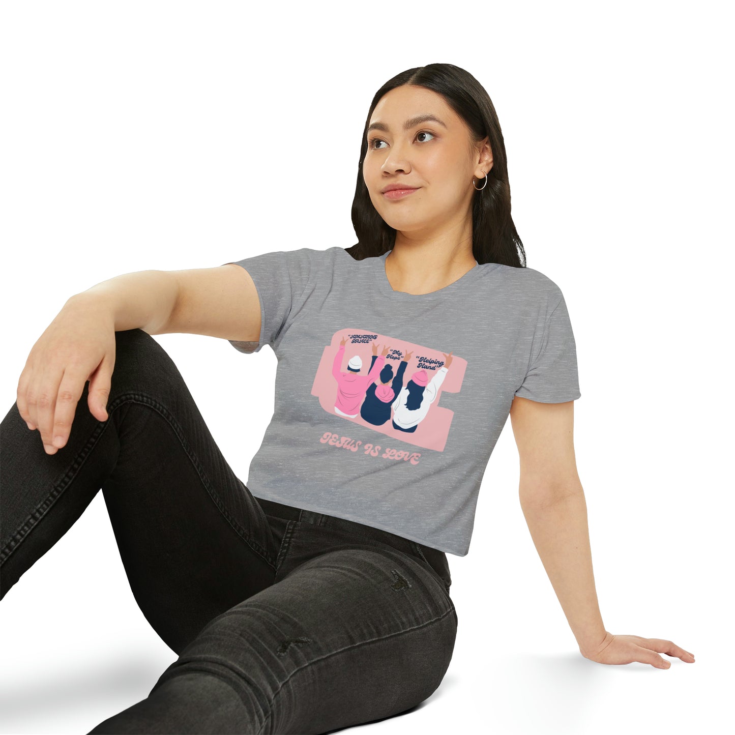 Jesus is Love Women's Festival Crop Top