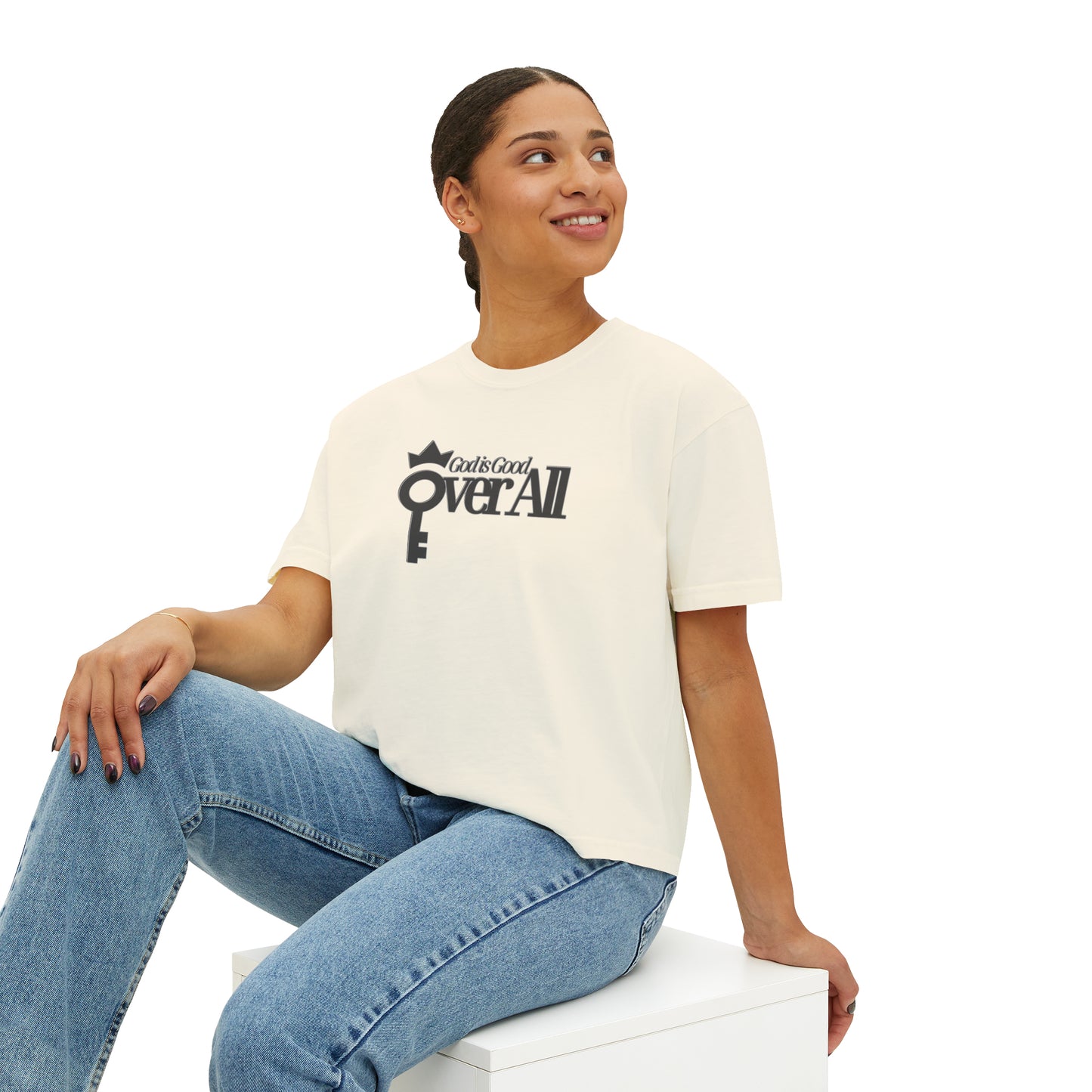Oh Yeah Divine Goodness: God is Good Over All Women's Boxy Tee