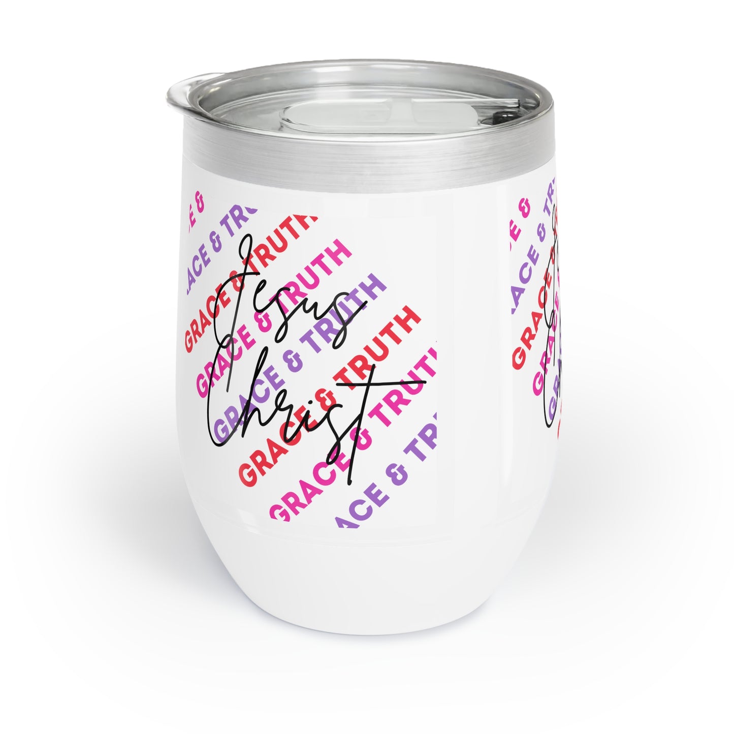 Jesus Christ Grace & Truth Chill Wine Tumbler