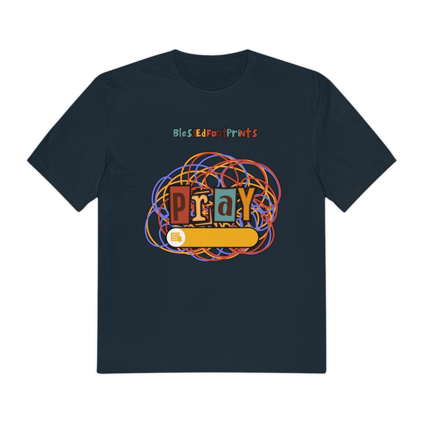Vibrant "Pray" Tee with Captivating Abstract Background