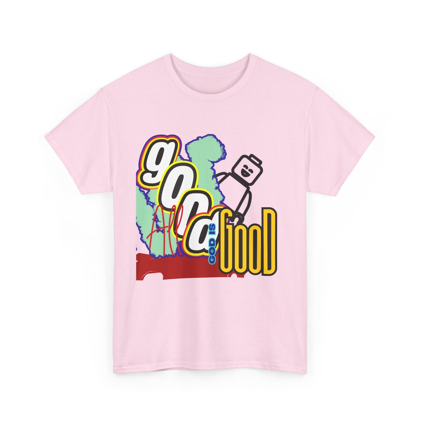 All Good God is Good" Lego Inspired T-Shirt - Fun and Creative Faith-Based Apparel