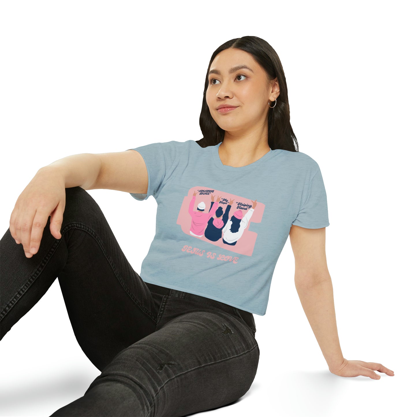 Jesus is Love Women's Festival Crop Top