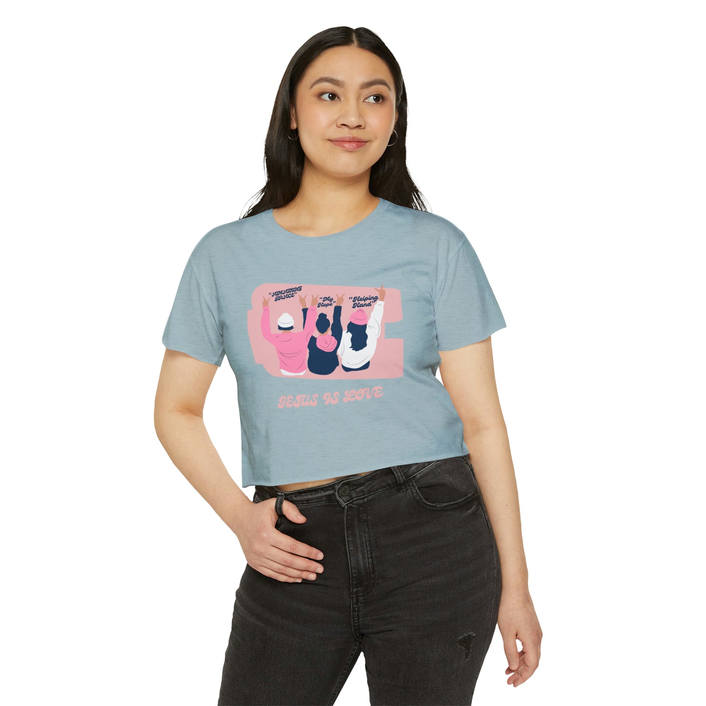 Jesus is Love Women's Festival Crop Top