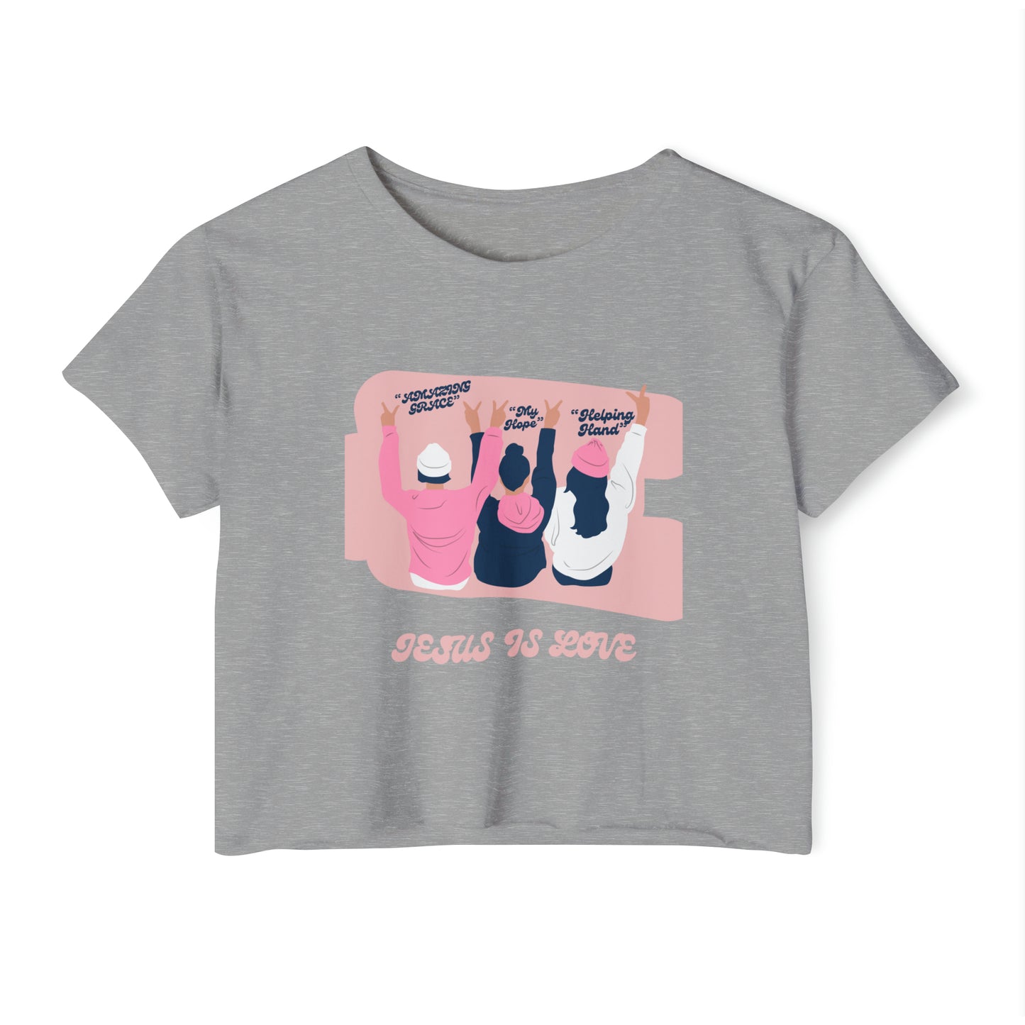 Jesus is Love Women's Festival Crop Top
