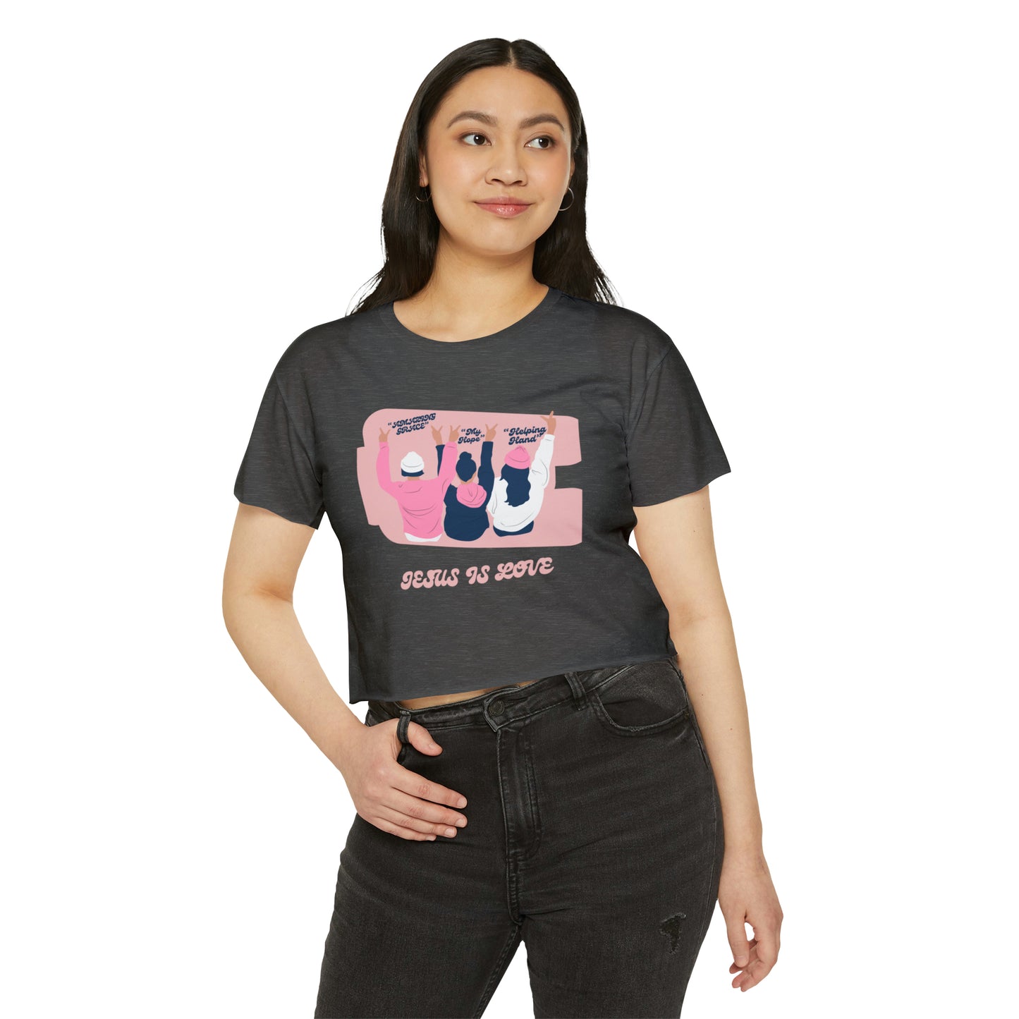 Jesus is Love Women's Festival Crop Top