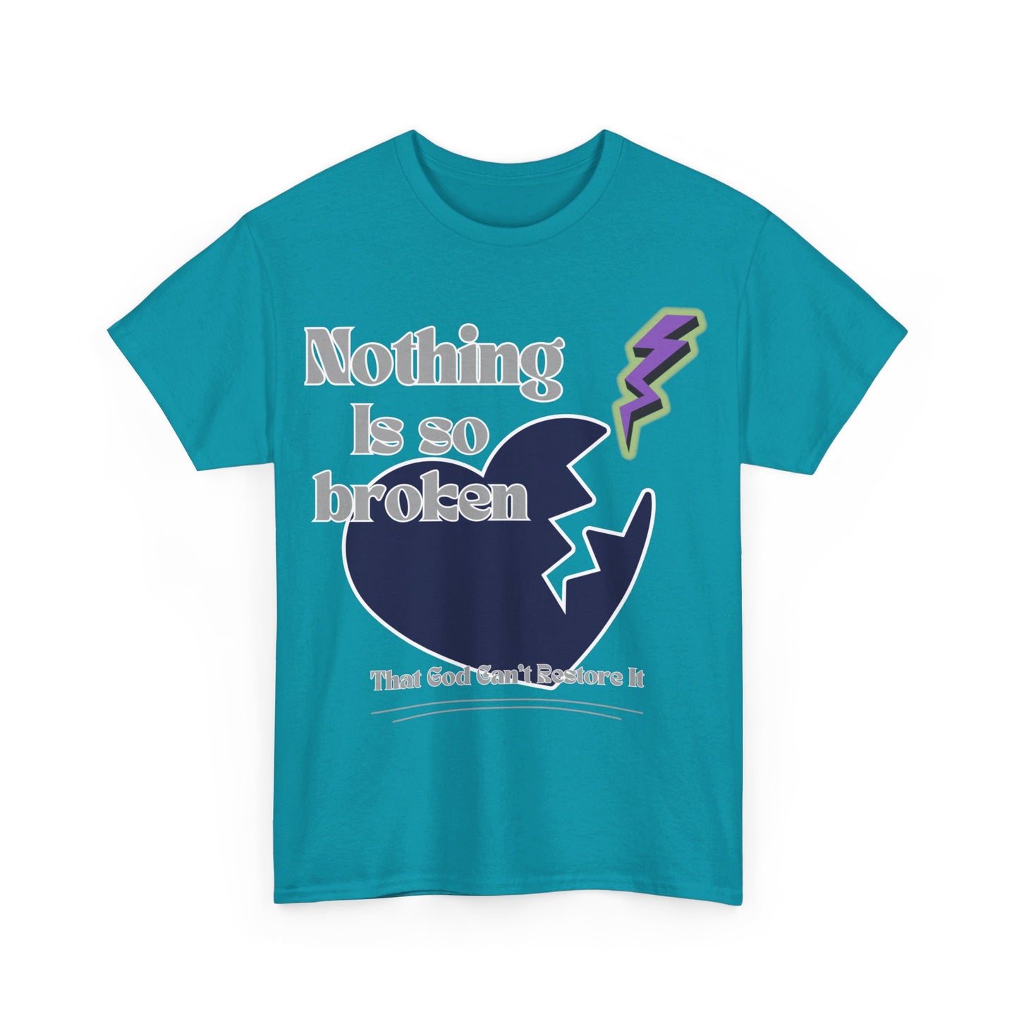 Gildan Heavy Unisex Tee - "Nothing is so Broken that God Can't Restore It"