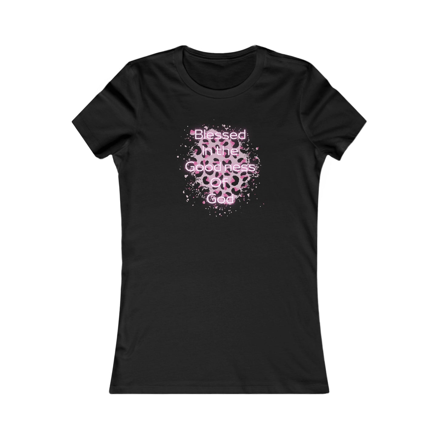 Blessed in the Goodness of God" Women's Tee – Leopard Spot Design