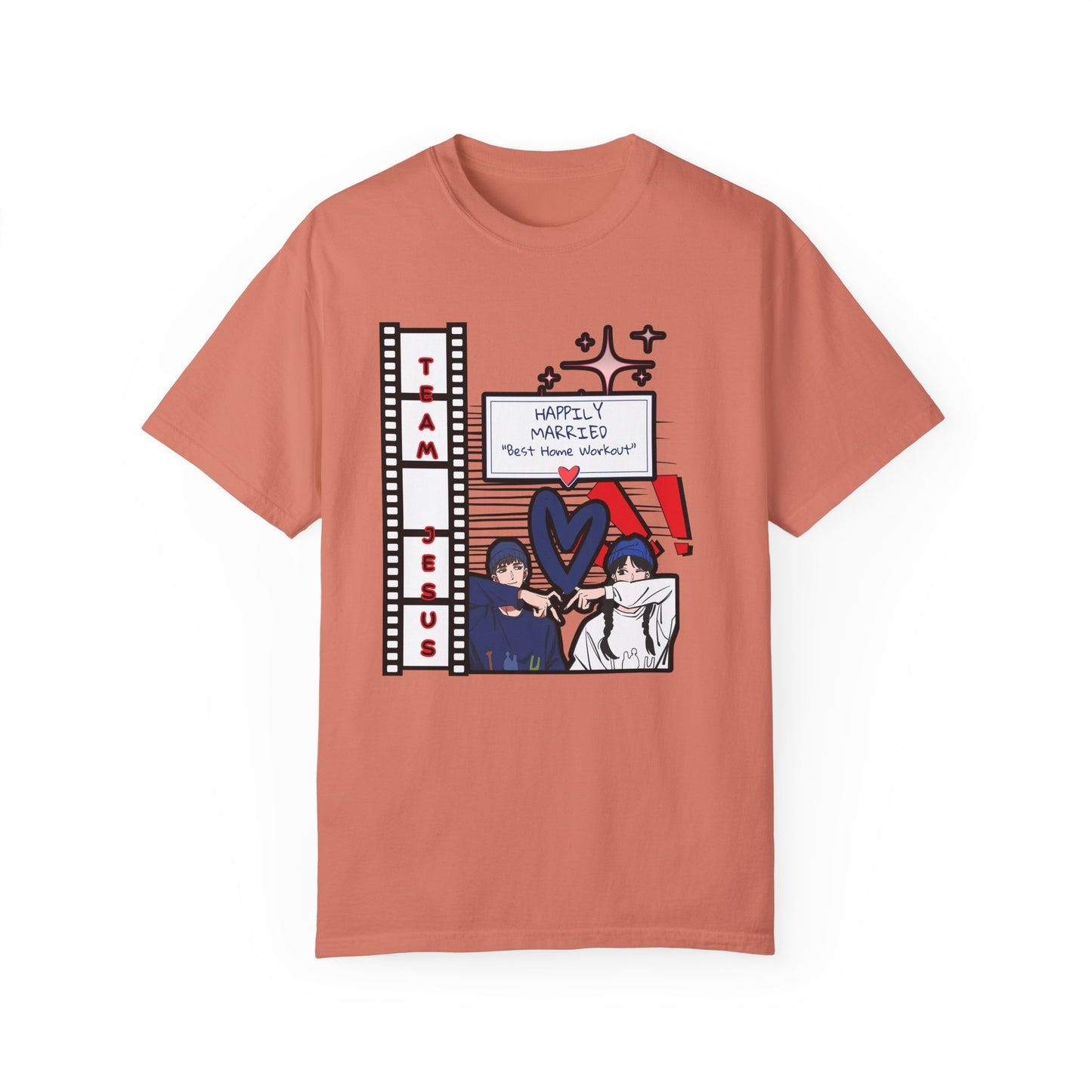 Home Gym Workout Happily Married Anime Love Team Jesus Tee Shirt