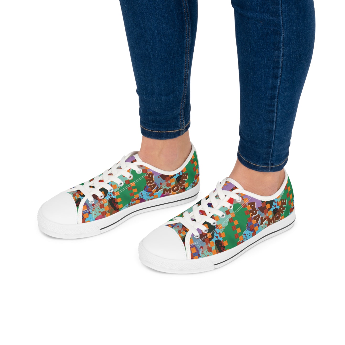 Pray More Women's Low Top Sneakers