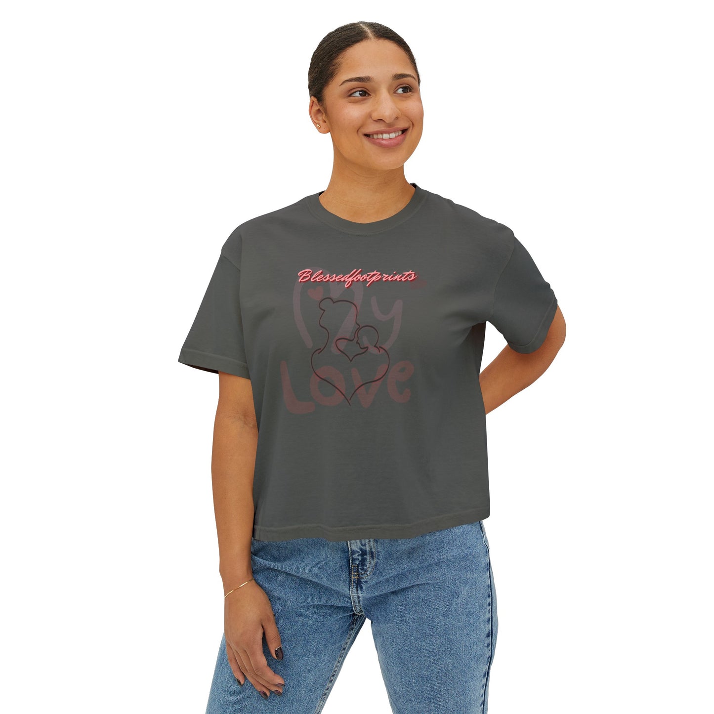 My Love Boxy Tee - BlessedFootprints Collection