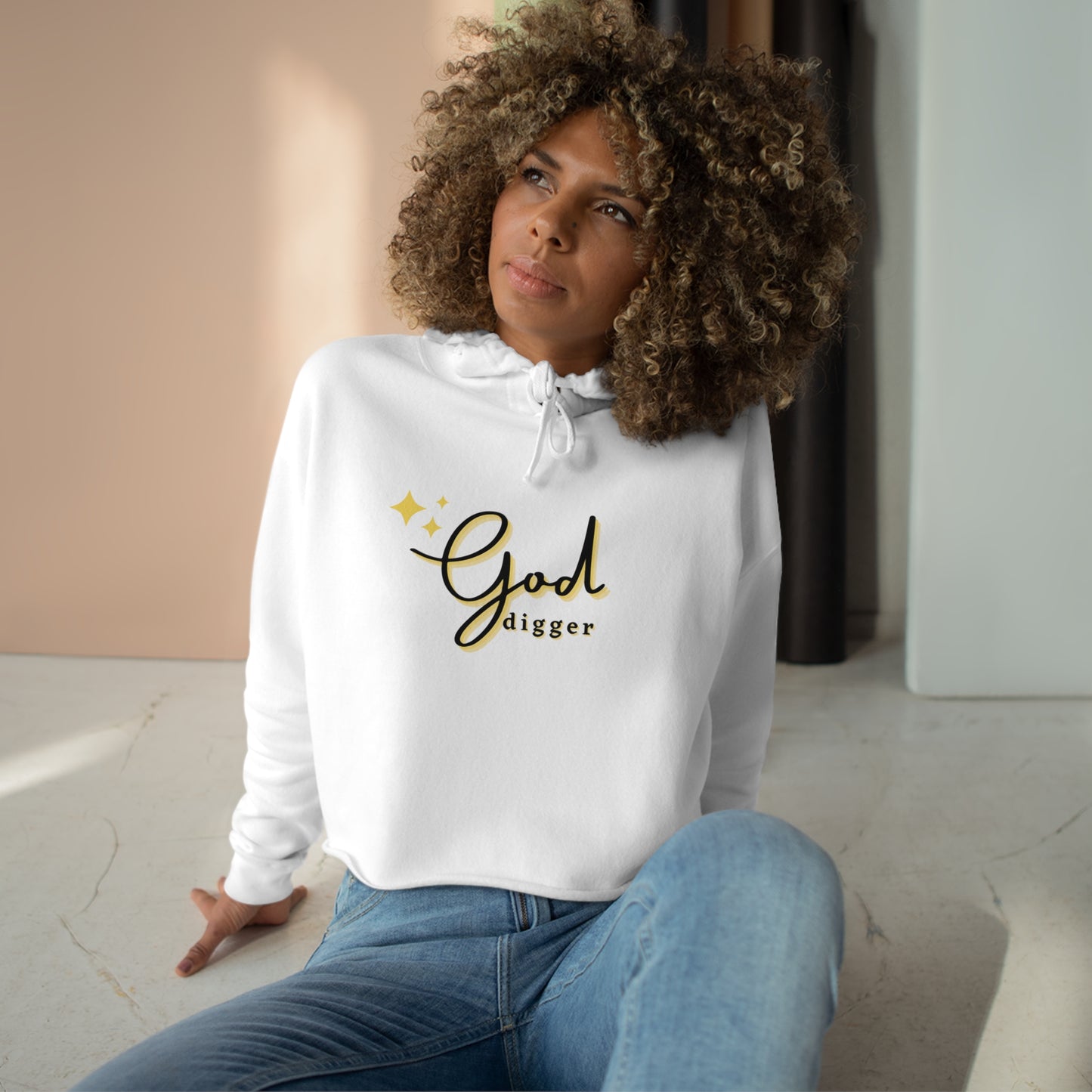 God Digger Crop Hoodie