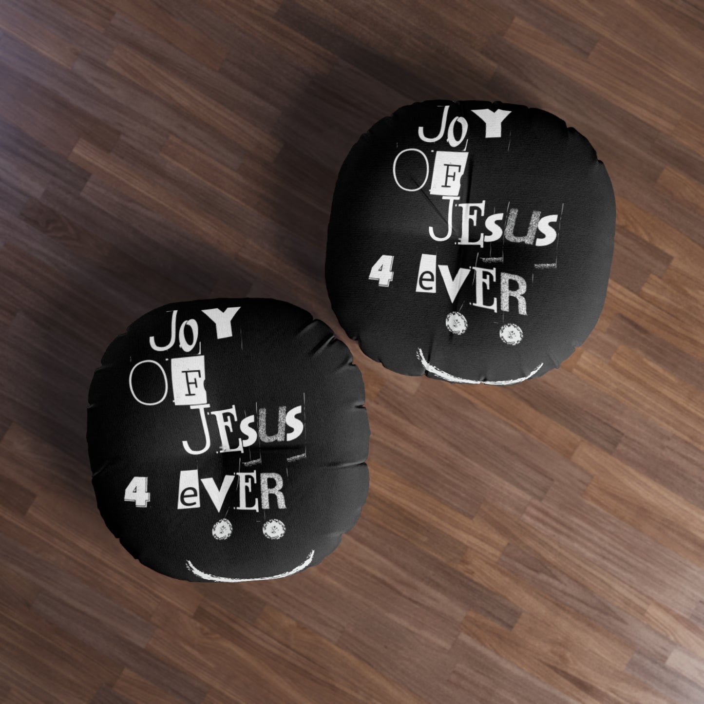 Joy Of Jesus 4 ever Tufted Floor Pillow, Round