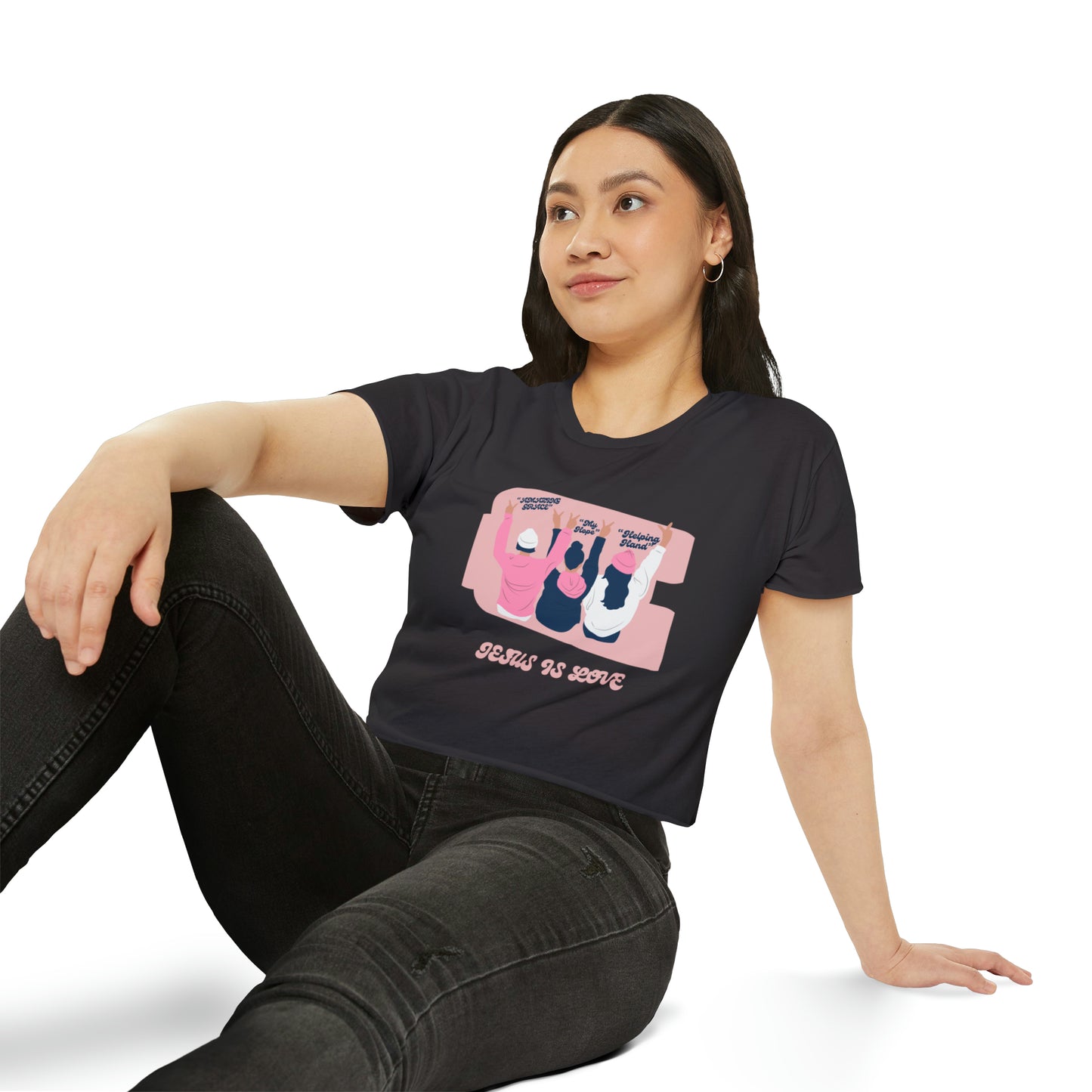 Jesus is Love Women's Festival Crop Top