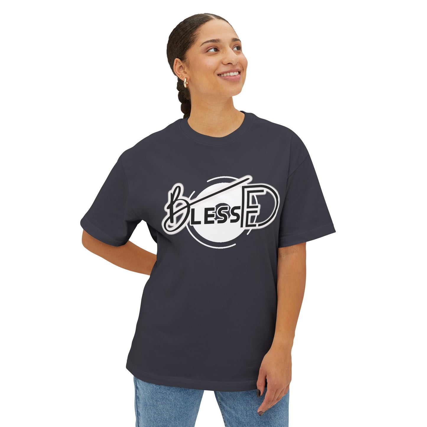 Unique Blessed Design Unisex Boxy Tee