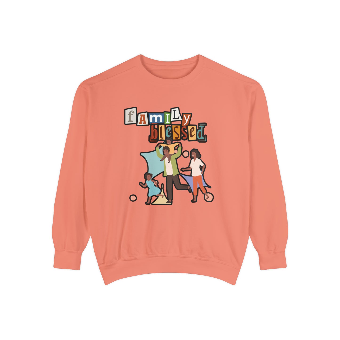 Celebrate Family Unity: Blessed Family Unisex Garment-Dyed Sweatshirt