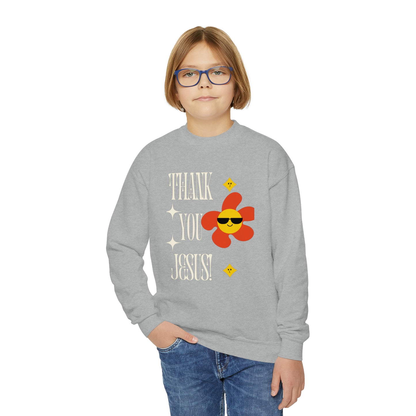 Thank You Jesus Youth Crewneck Sweatshirt