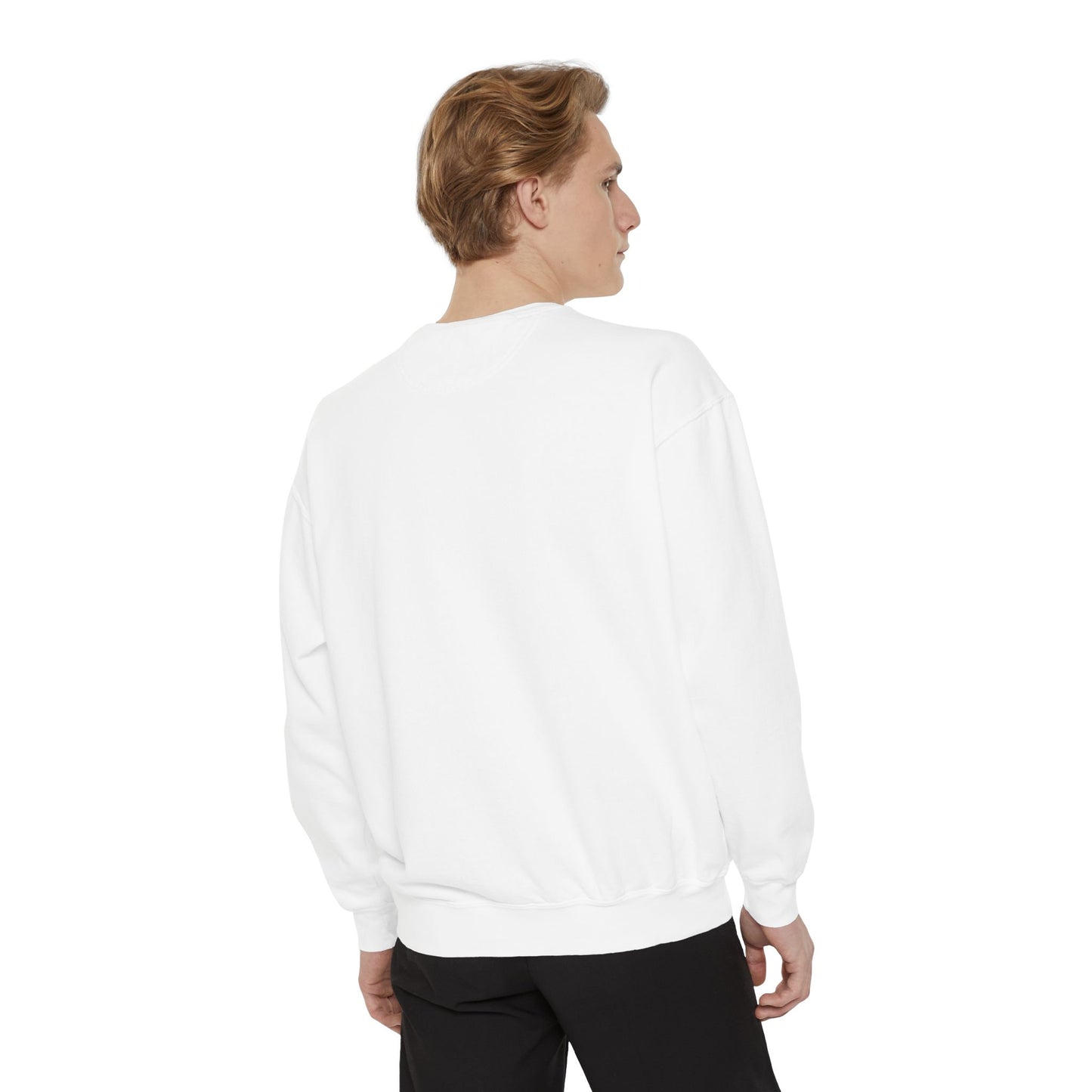 Garment-Dyed Sweatshirt Cozy Fall Autumn Give Thanks Graphic Llama