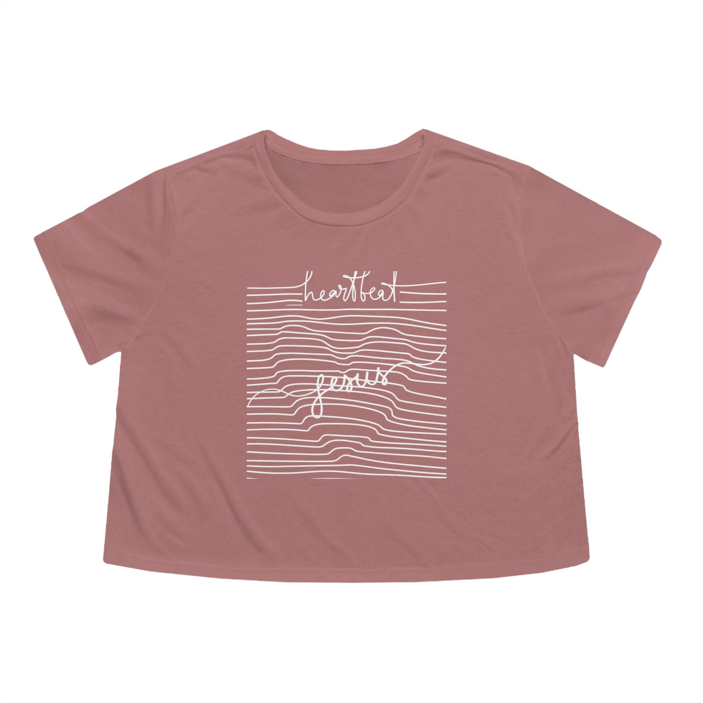 Jesus Heartbeat Women's Flowy Cropped Tee