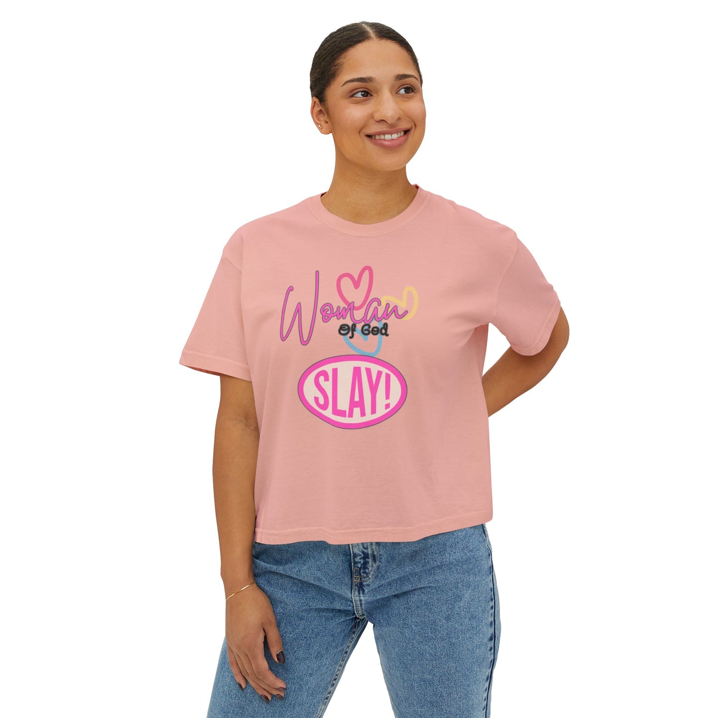 Woman of God Slay Women's Boxy Tee