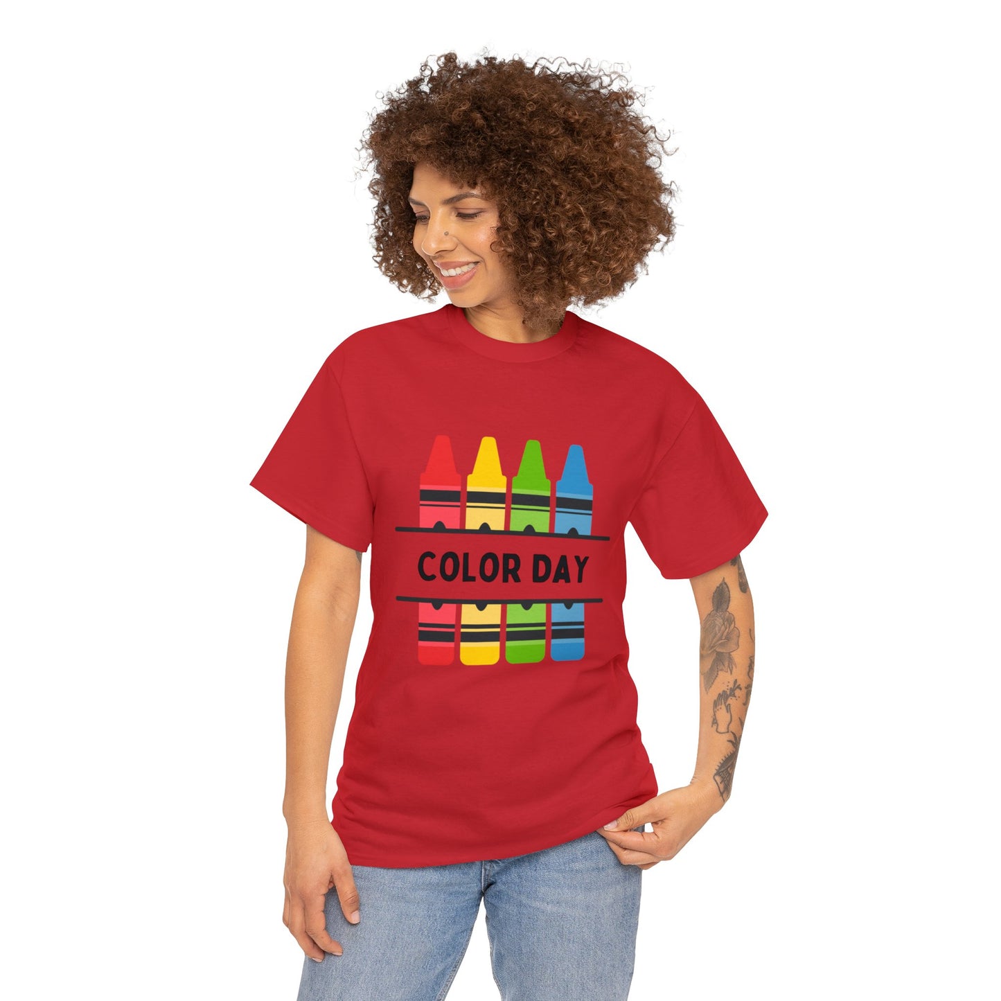 Color Day Unisex Heavy Cotton Tee Inspire Learning and Fun for Teachers and Children