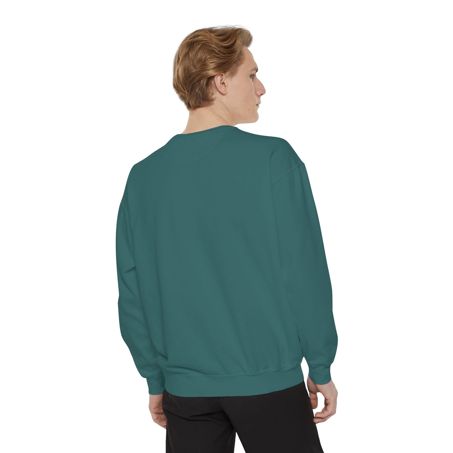 Garment-Dyed Sweatshirt Cozy Fall Autumn Give Thanks Graphic Llama