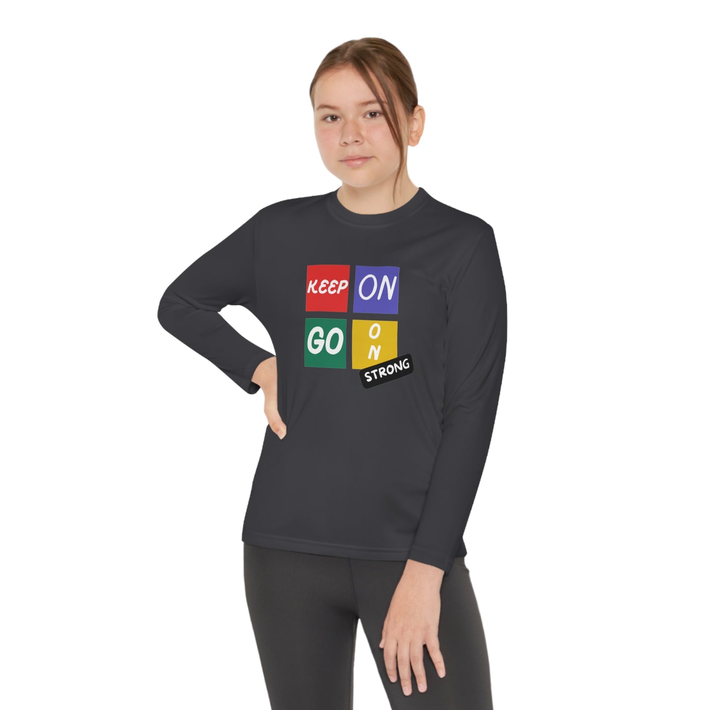 Keep Going Strong Youth Long Sleeve Competitor Tee