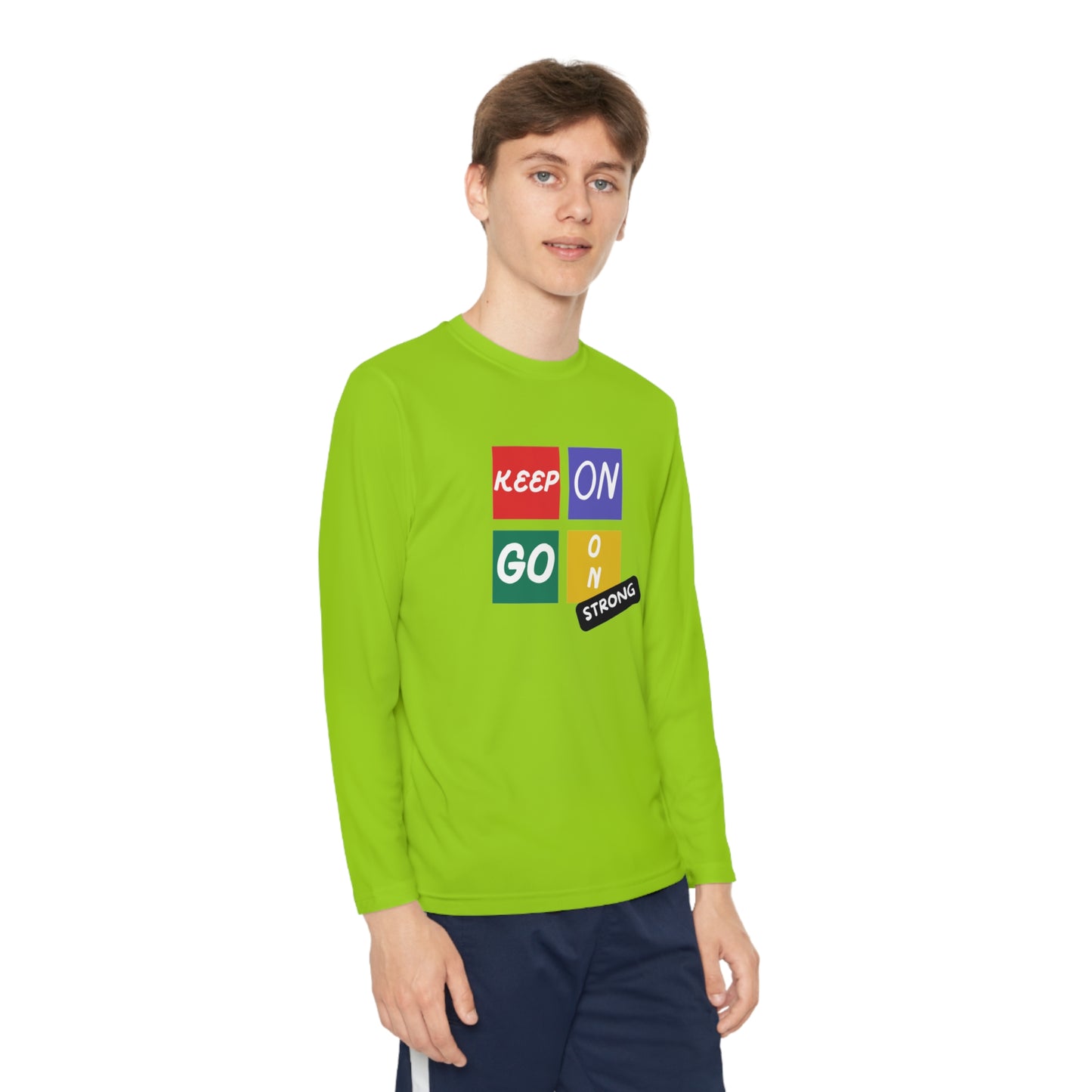 Keep Going Strong Youth Long Sleeve Competitor Tee