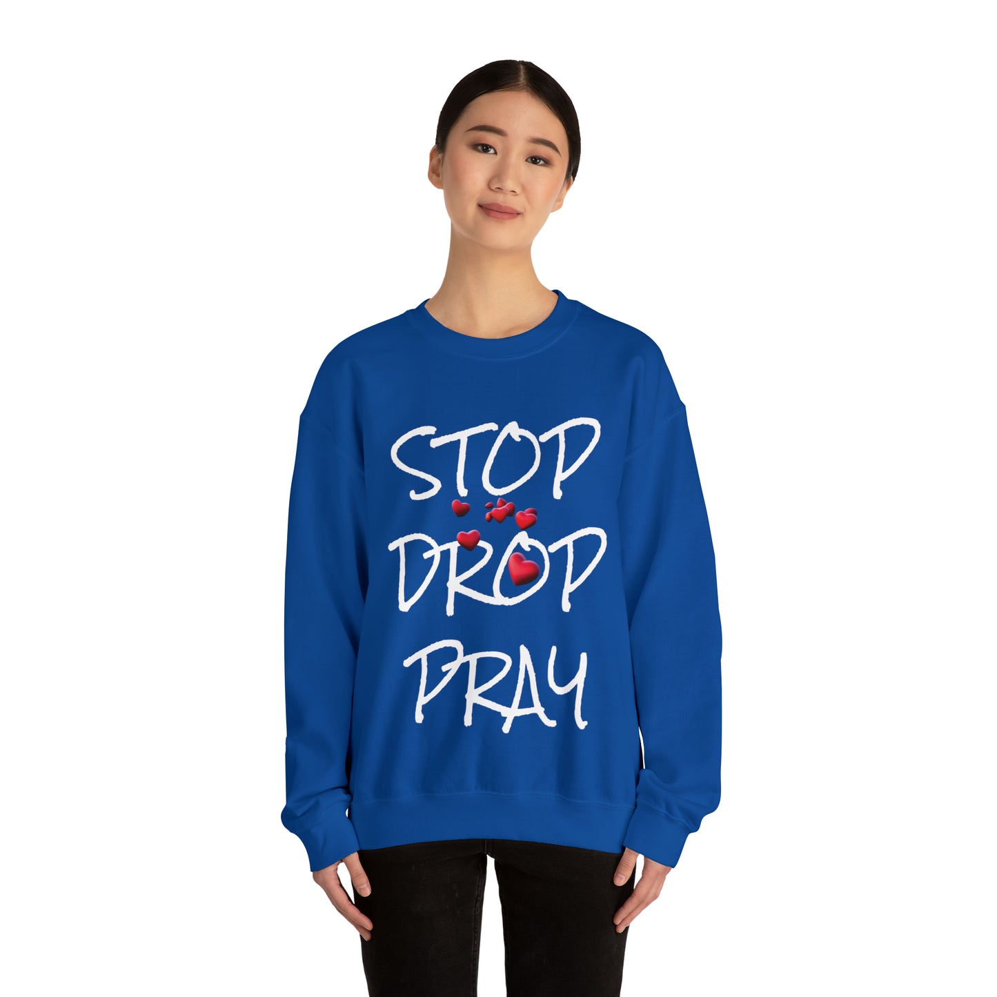 Stop Drop Pray Unisex Heavy Blend™ Crewneck Sweatshirt