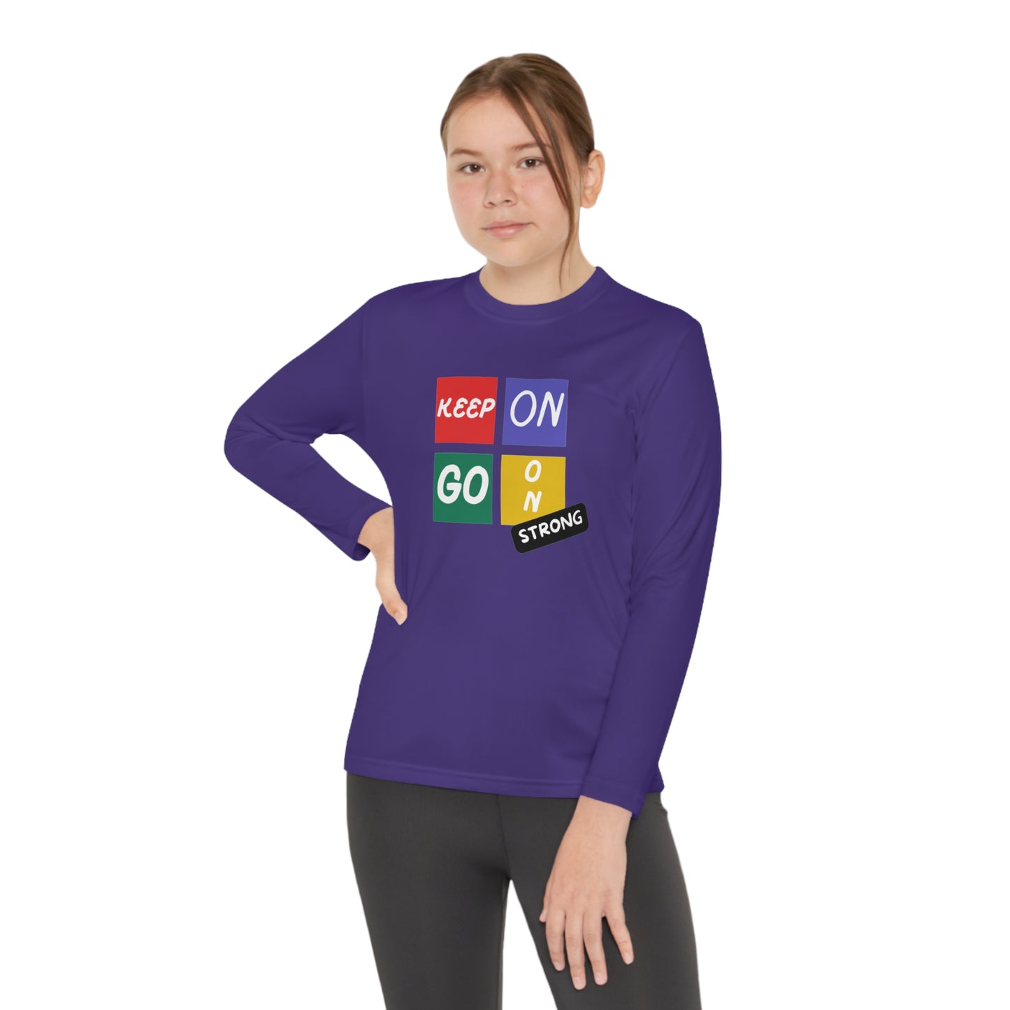 Keep Going Strong Youth Long Sleeve Competitor Tee