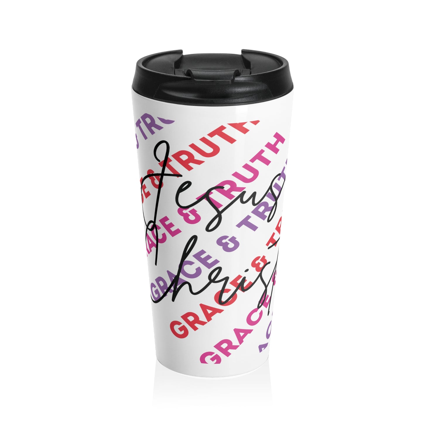 Jesus Christ Grace & Truth Stainless Steel Travel Mug