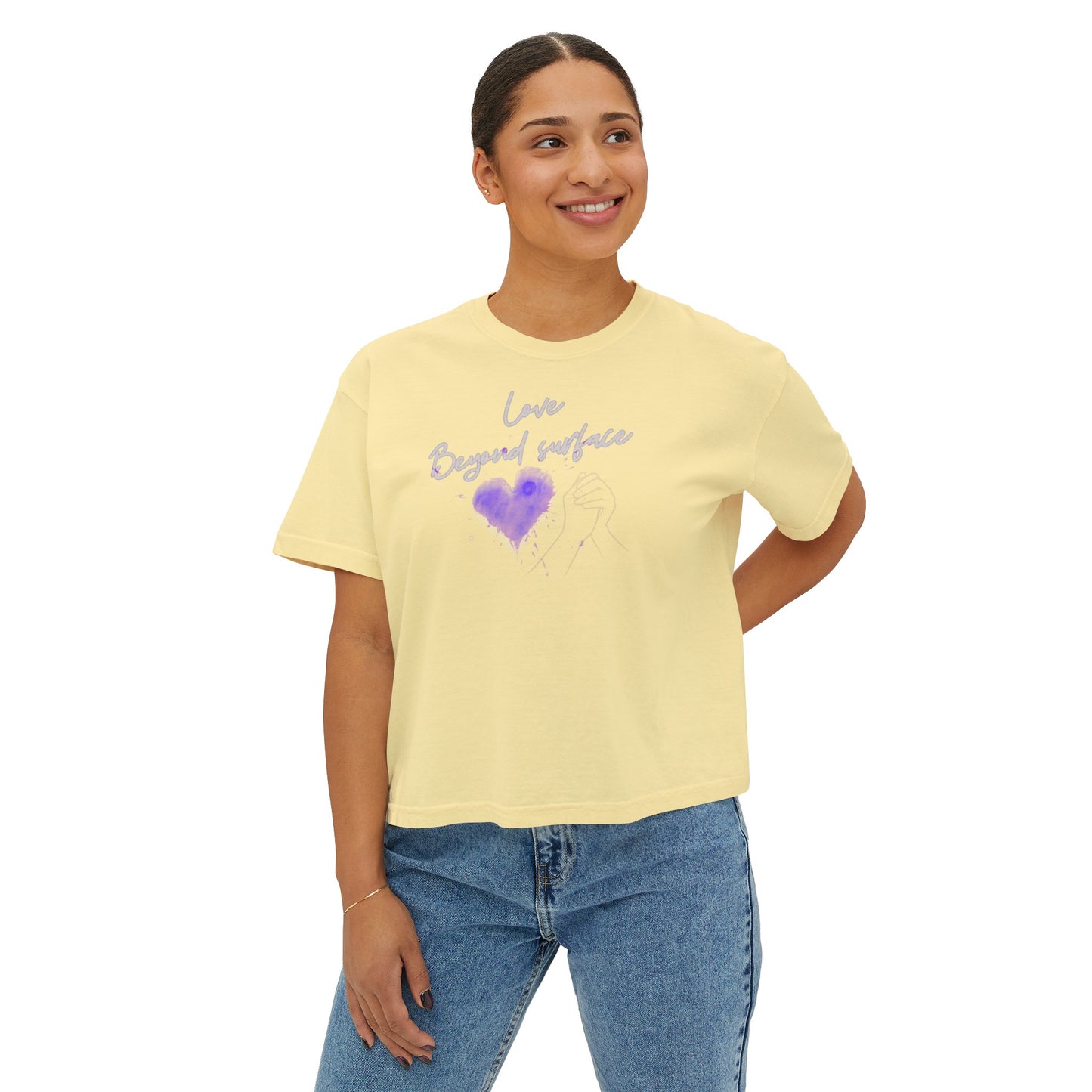"Love Beyond Surface" Women's Boxy Tee