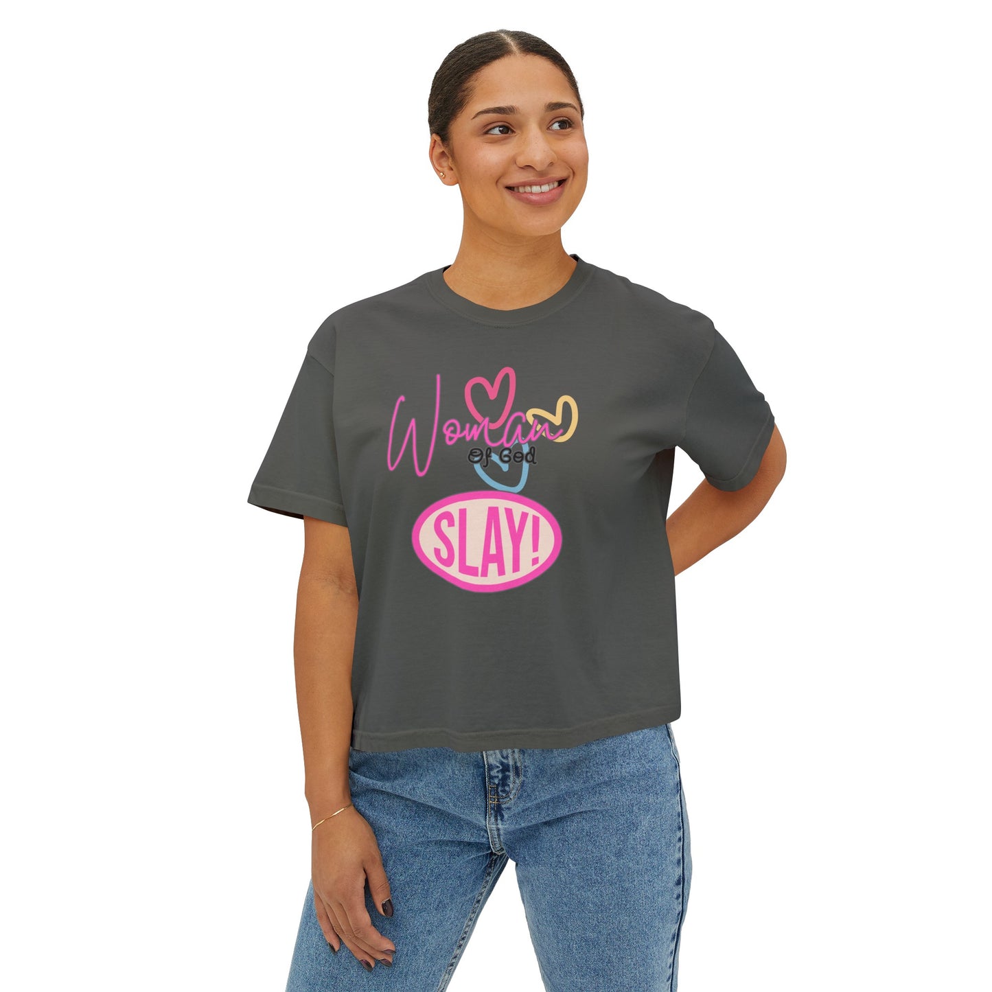Woman of God Slay Women's Boxy Tee