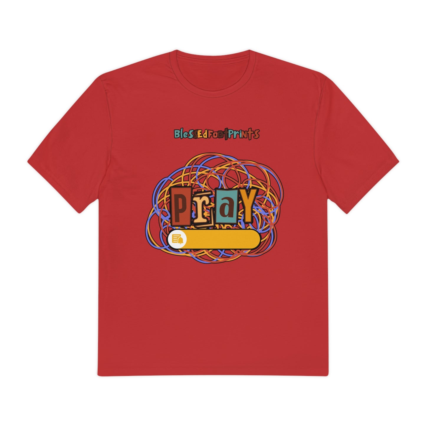 Vibrant "Pray" Tee with Captivating Abstract Background