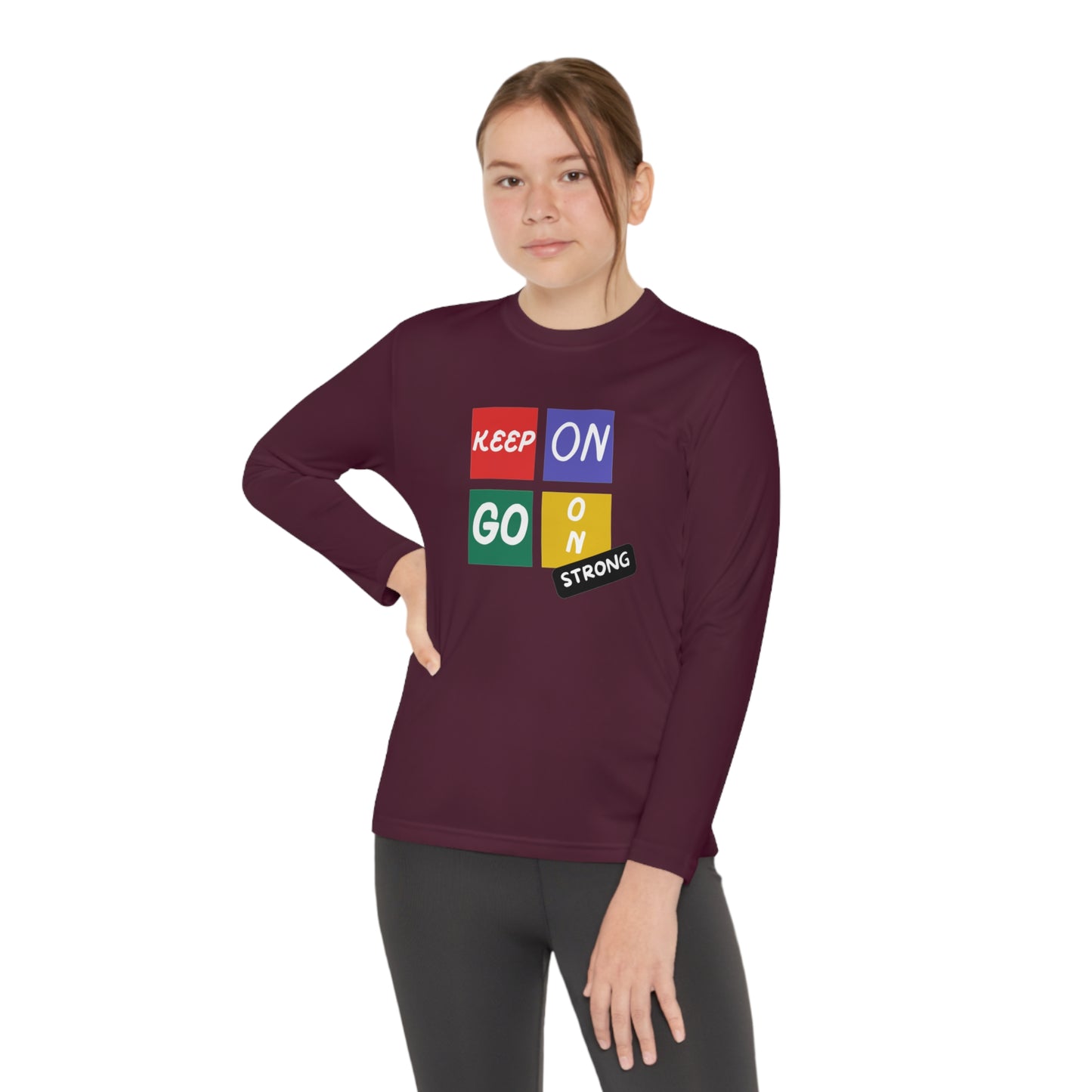 Keep Going Strong Youth Long Sleeve Competitor Tee