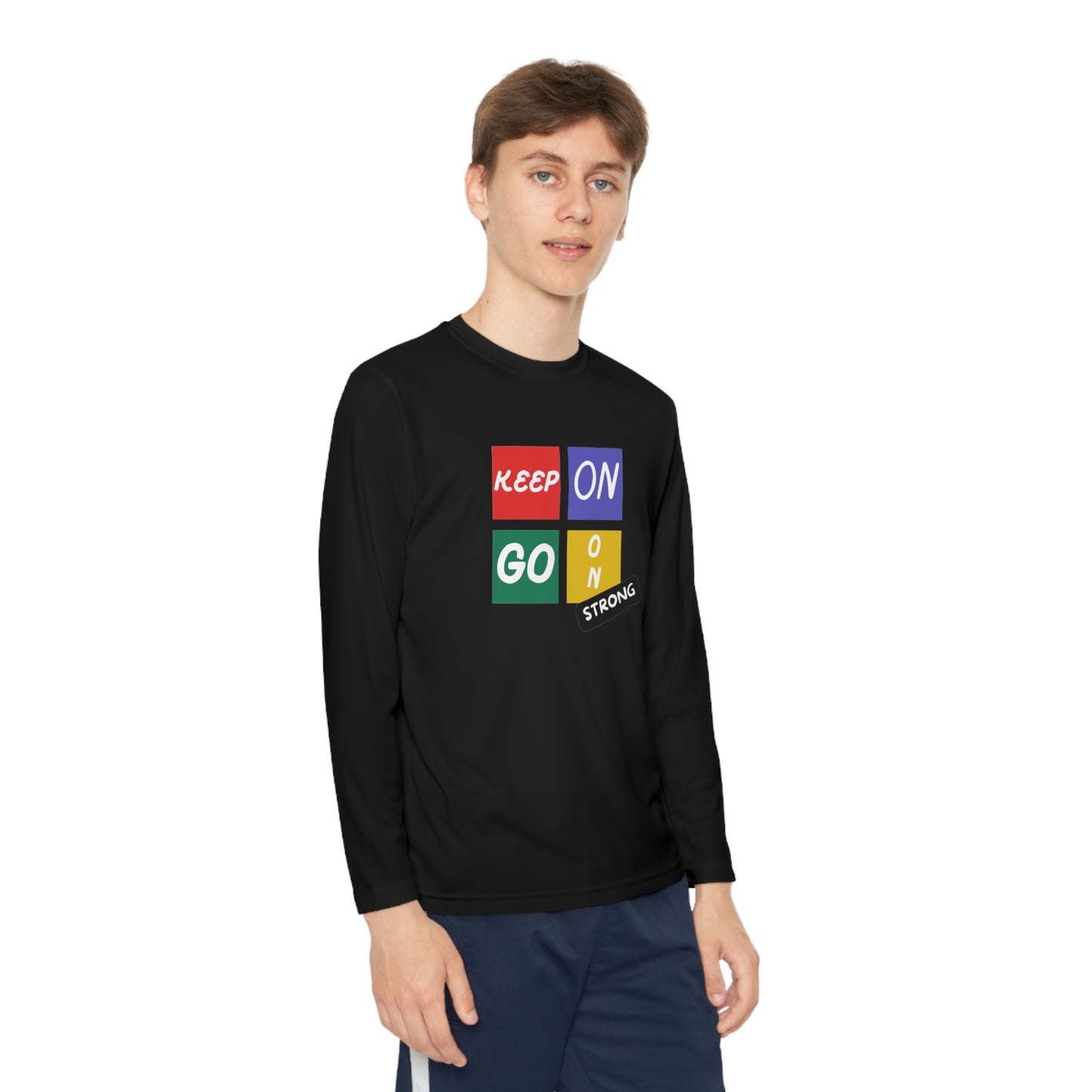 Keep Going Strong Youth Long Sleeve Competitor Tee