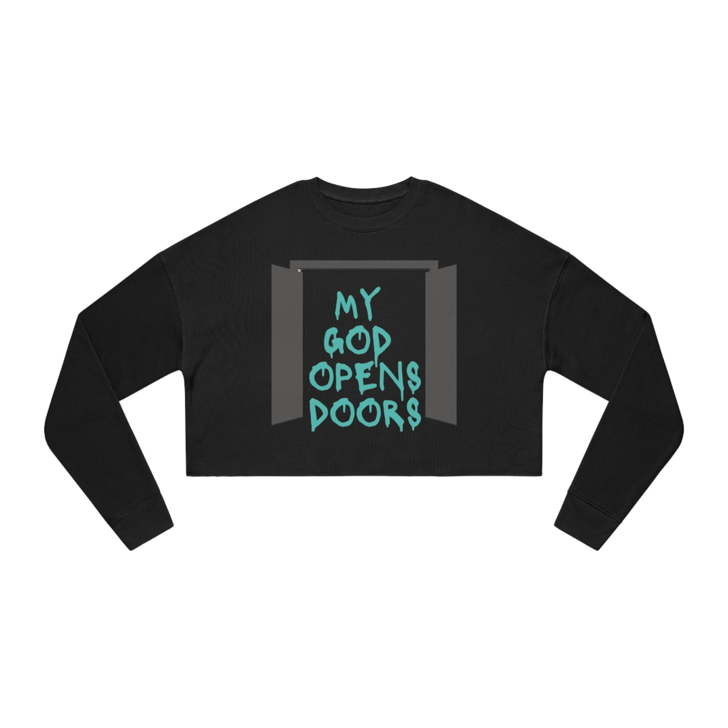 God Opens Doors Women's Cropped Sweatshirt