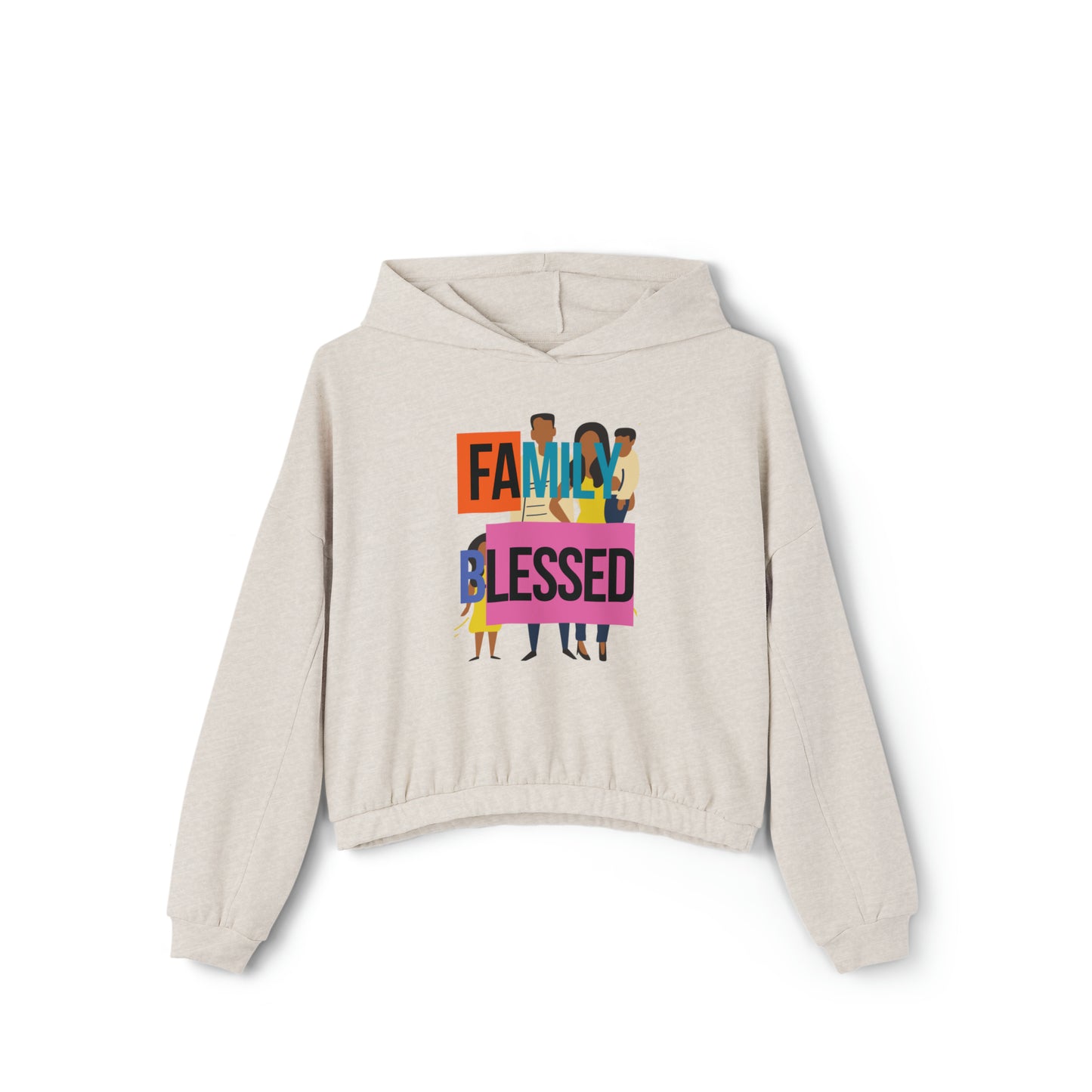 Togetherness unity family blessed love support strength family blessed bond love us together Family Blessed Women's Cinched Bottom Hoodie