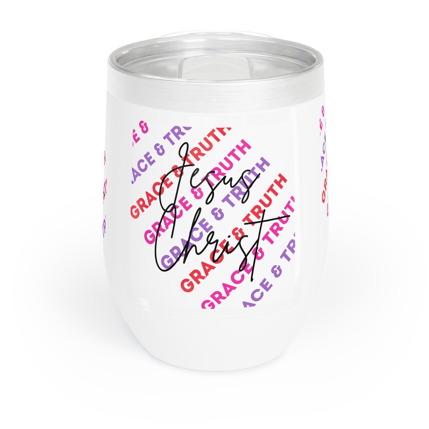 Jesus Christ Grace & Truth Chill Wine Tumbler
