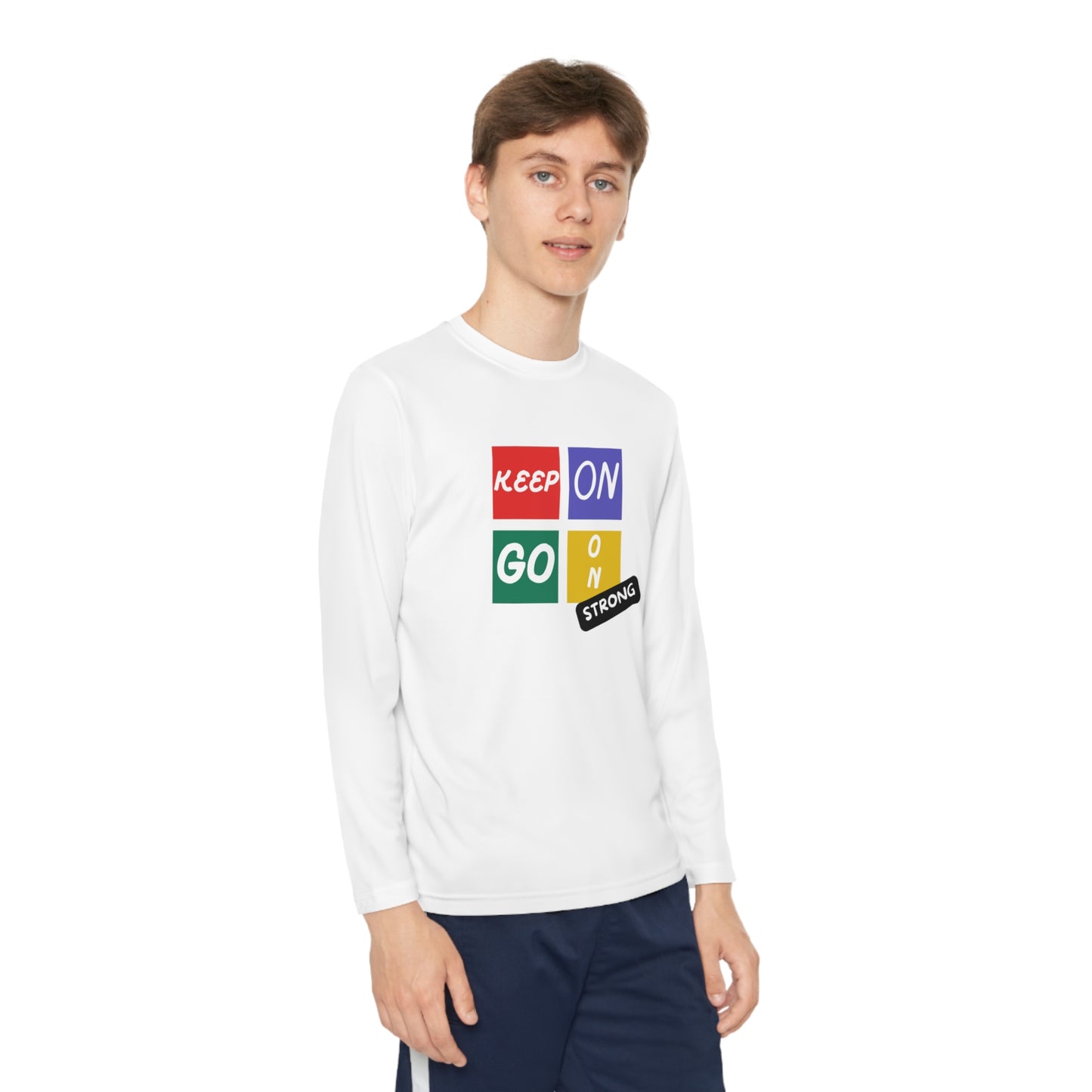 Keep Going Strong Youth Long Sleeve Competitor Tee