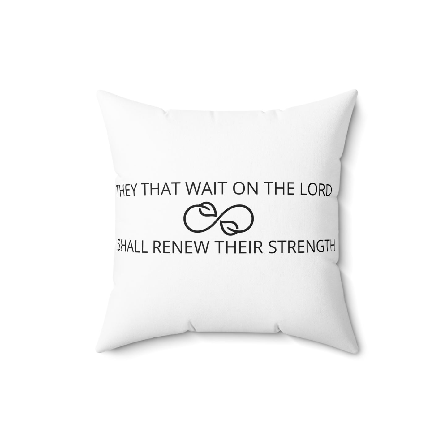 Wait on The Lord Spun Polyester Square Pillow