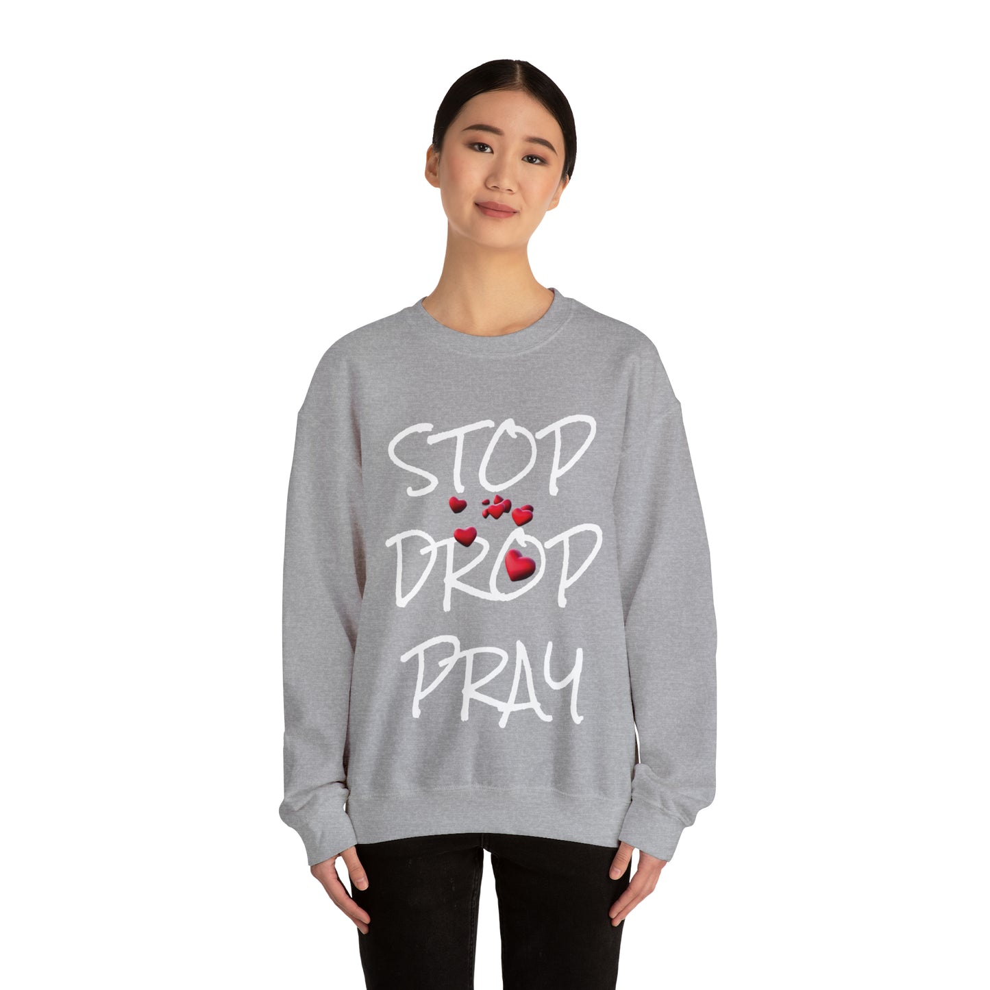 Stop Drop Pray Unisex Heavy Blend™ Crewneck Sweatshirt