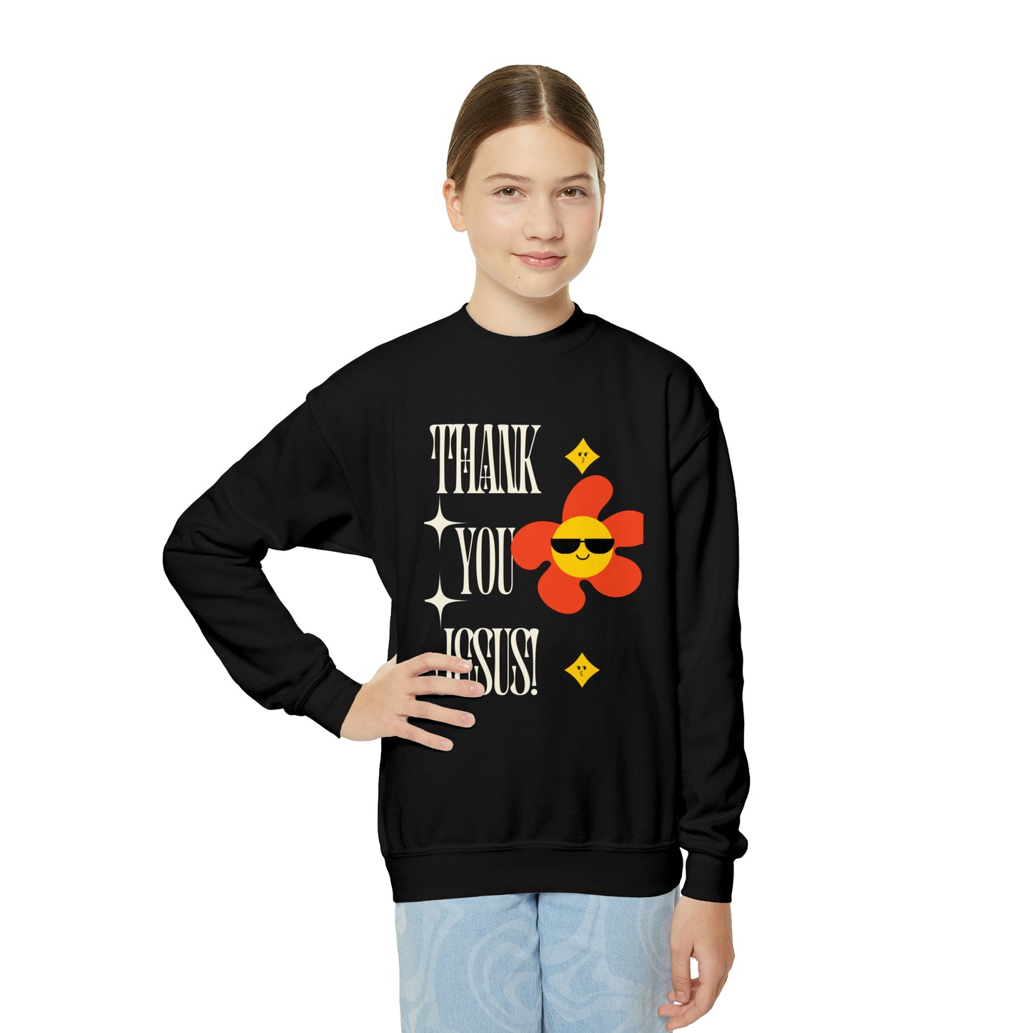 Thank You Jesus Youth Crewneck Sweatshirt