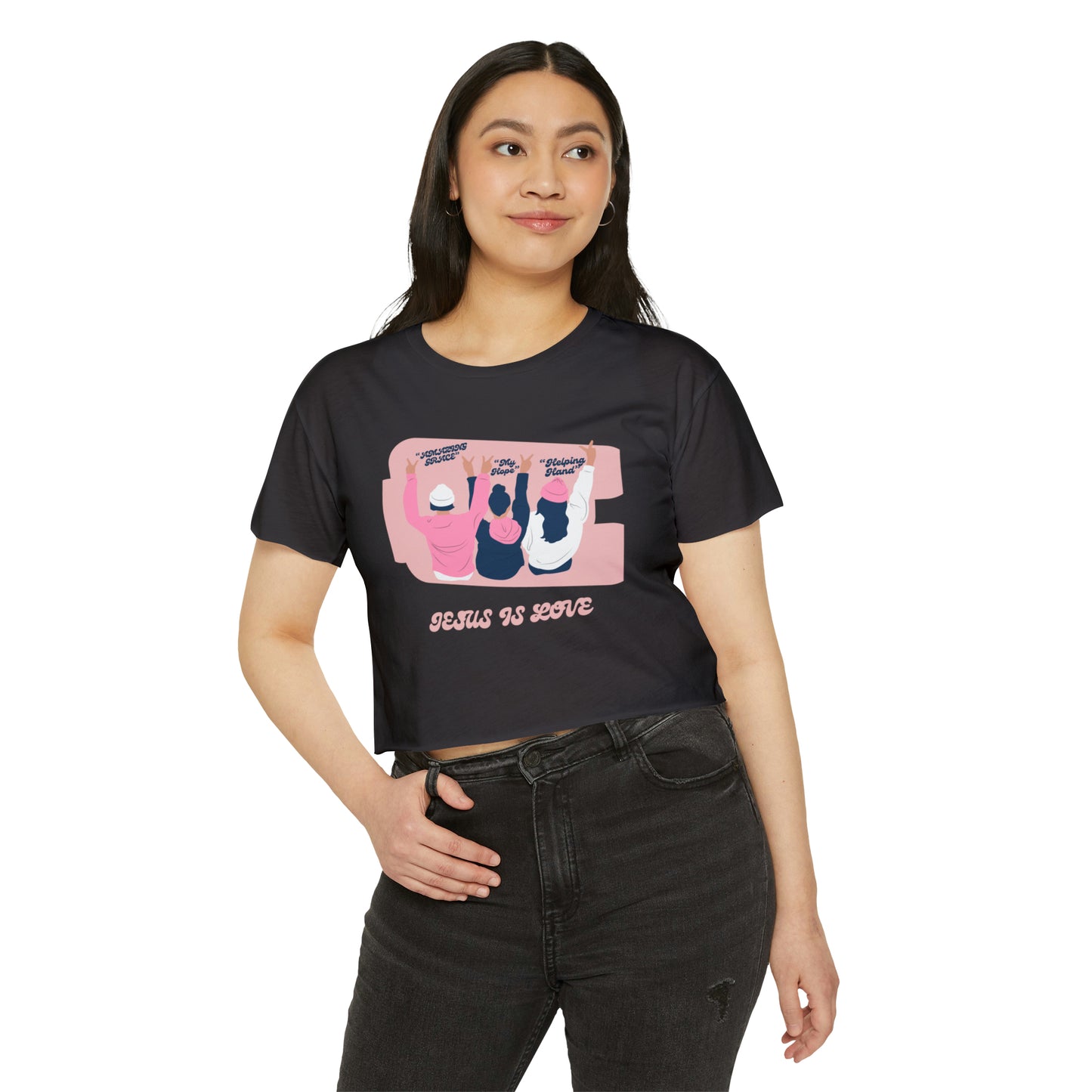 Jesus is Love Women's Festival Crop Top