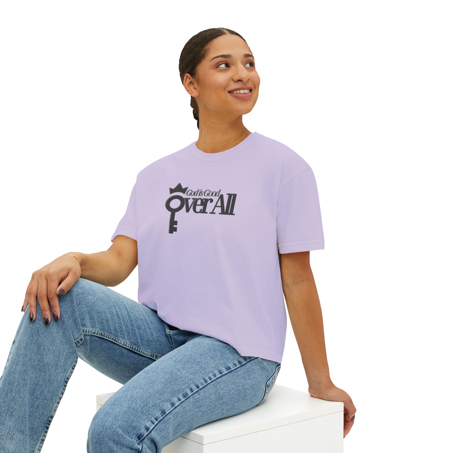 Oh Yeah Divine Goodness: God is Good Over All Women's Boxy Tee