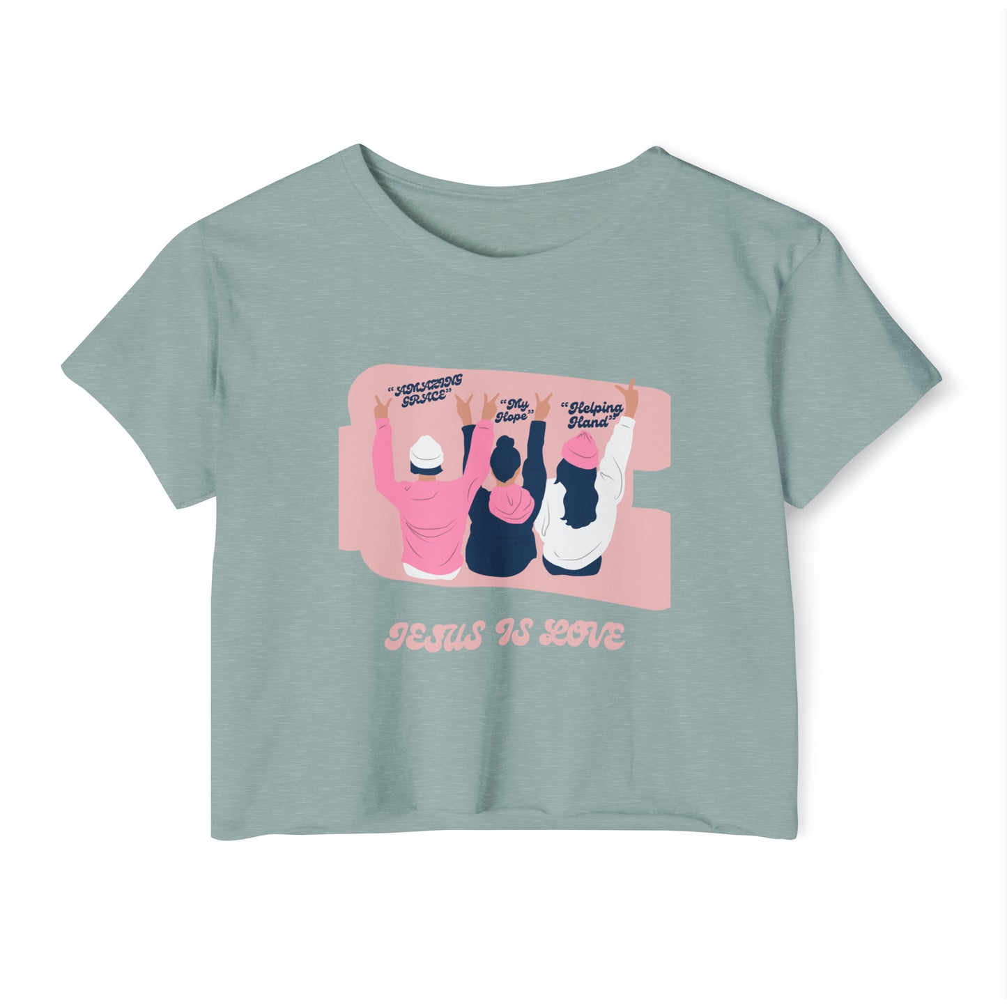 Jesus is Love Women's Festival Crop Top