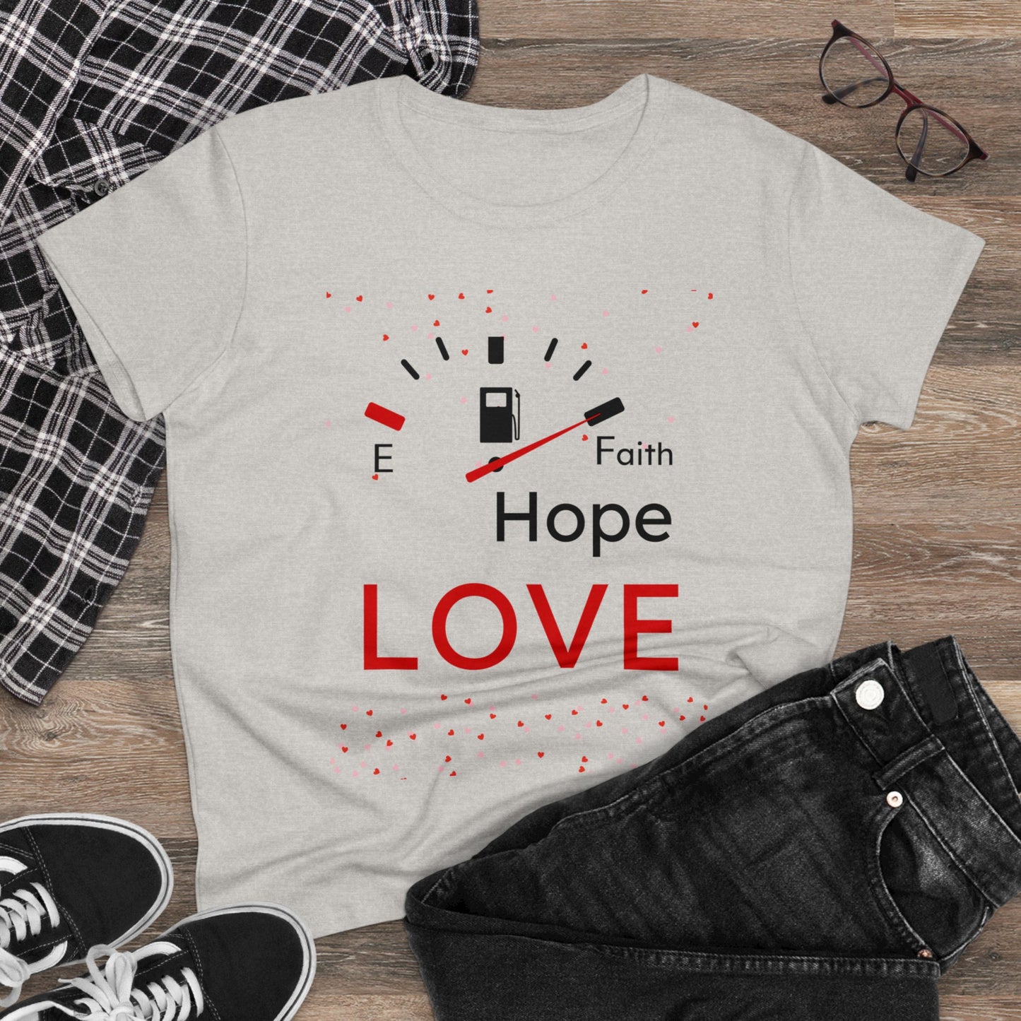 Faith Hope Love Fuel Women's Midweight Cotton Tee